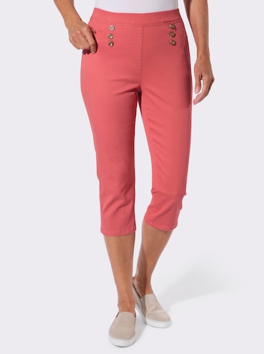 Caprijeans in Baumwoll-Stretch-Qualität - grapefruit