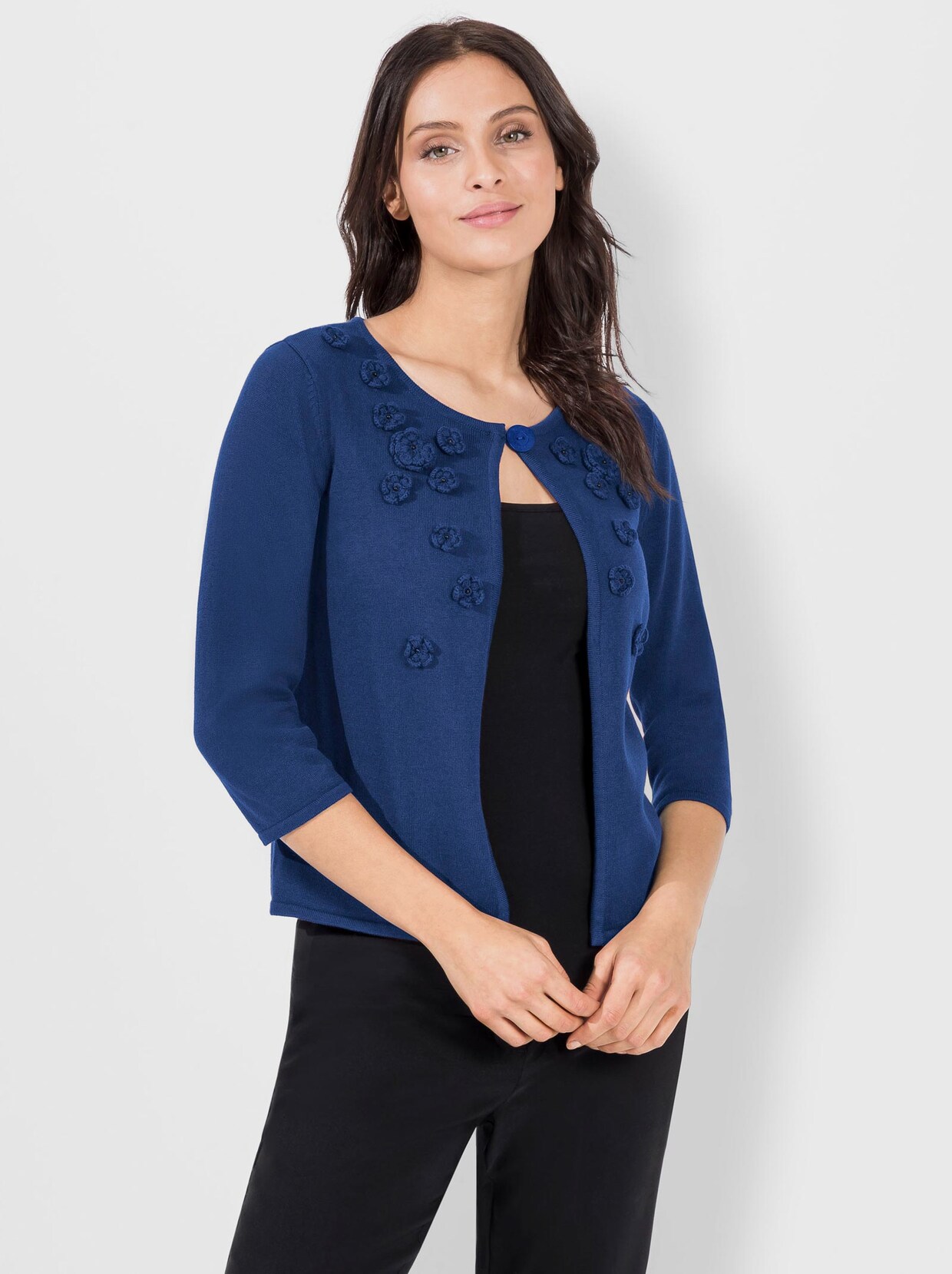 Strickjacke - royalblau
