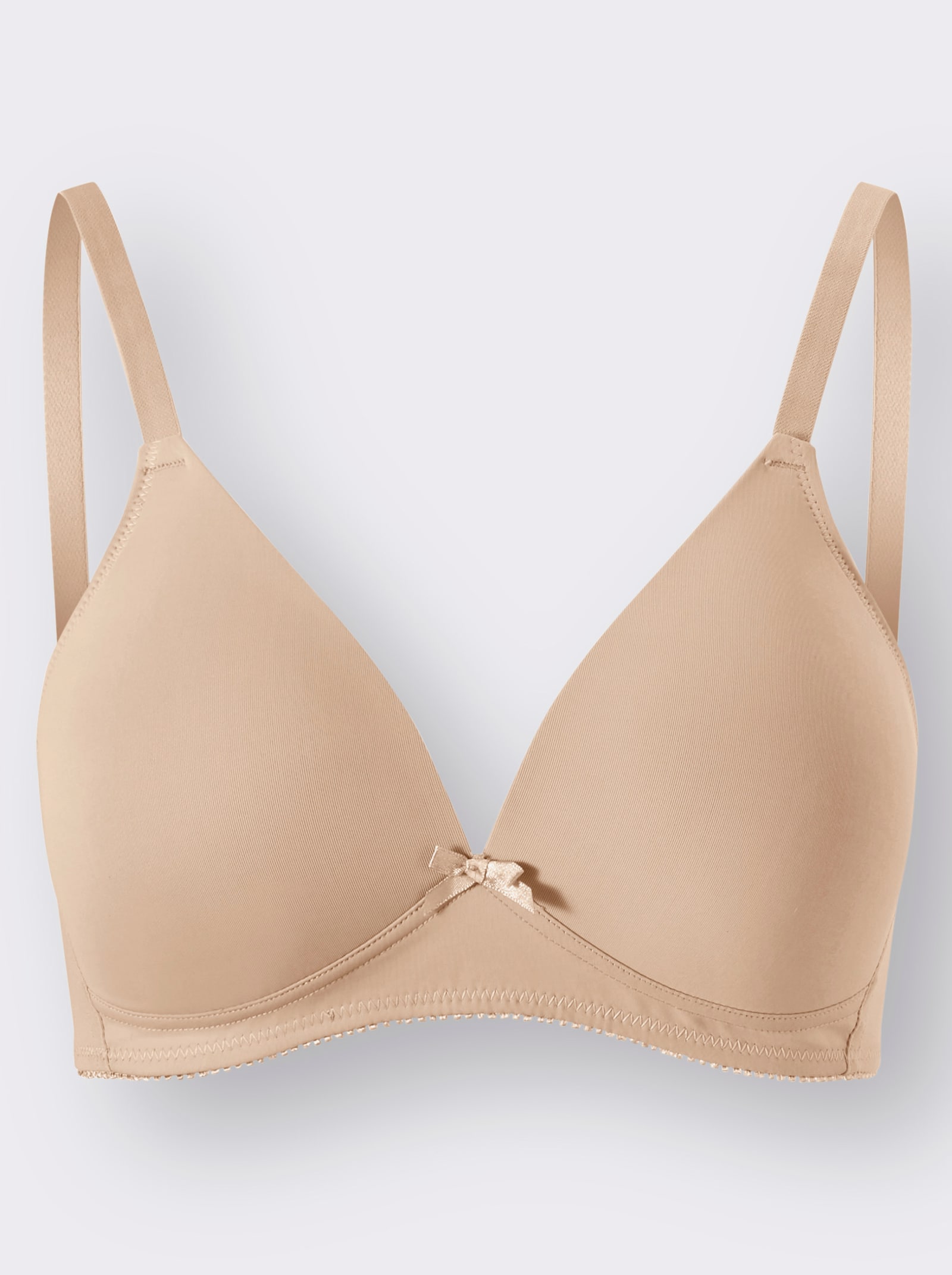 Naturana T-Shirt-BH ohne Bügel mit nahtlos geformten Cups - puder