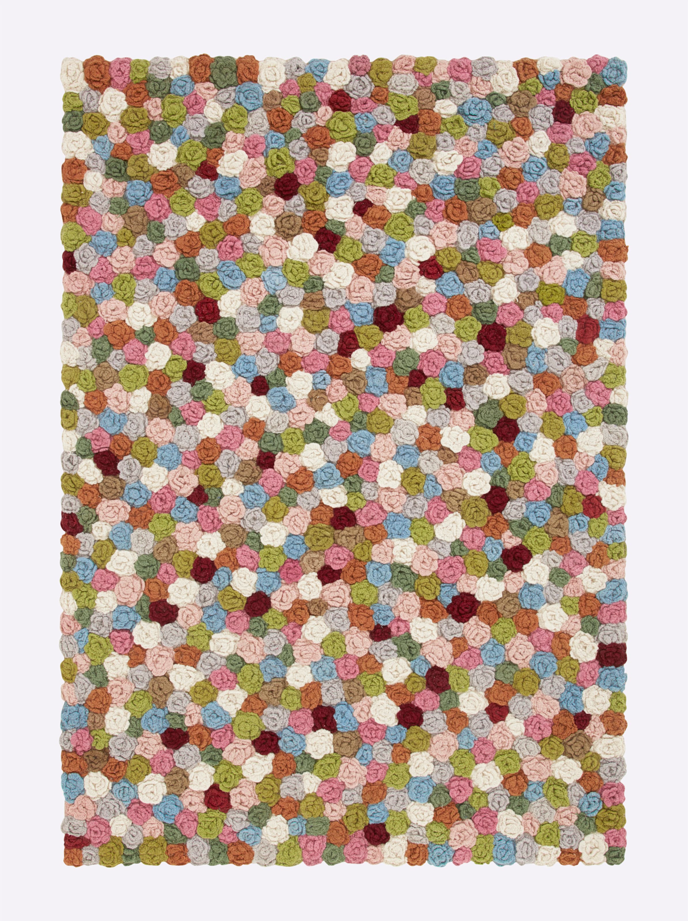 USA Gear günstig Kaufen-Teppich in ecru-bunt von heine home. Teppich in ecru-bunt von heine home <![CDATA[Teppich Wunderschöner handgearbeiteter Teppich. Alle Blüten sind aufwendig von Hand gehäkelt und dann zu einem Teppich zusammengefügt.]]>. 