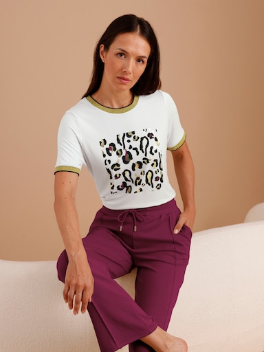 CREATION L PREMIUM Modal-Shirt - ecru-beige-bedruckt