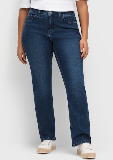 sheego Gerade Jeans mit TruTemp365® Fasern - dark blue denim