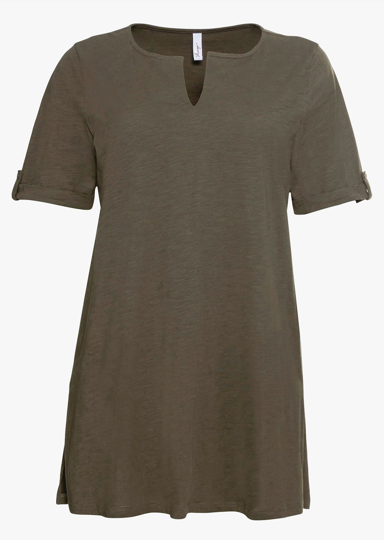 sheego Lang shirt - donkerolijf