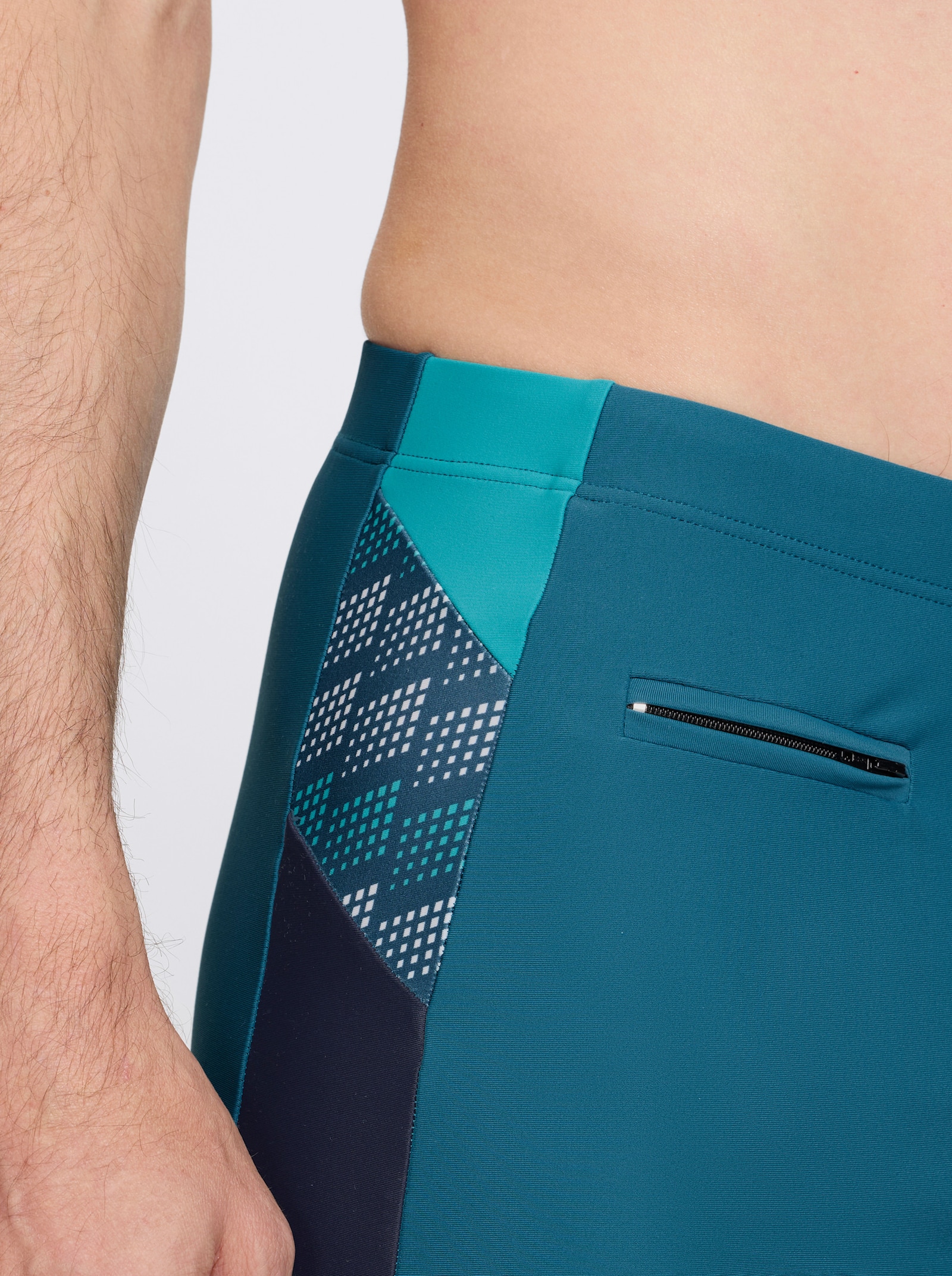 feel good Badehose mit Reißverschluss-Tasche - topas-bedruckt