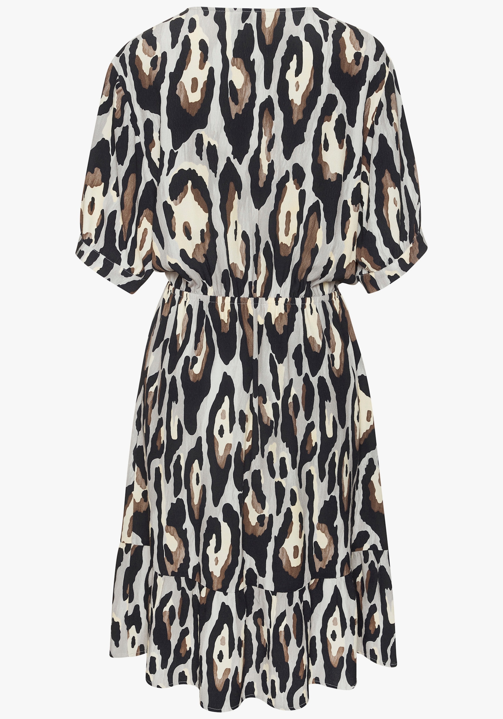 LASCANA Tuniekjurk - zwart/grijs/geel bedrukt