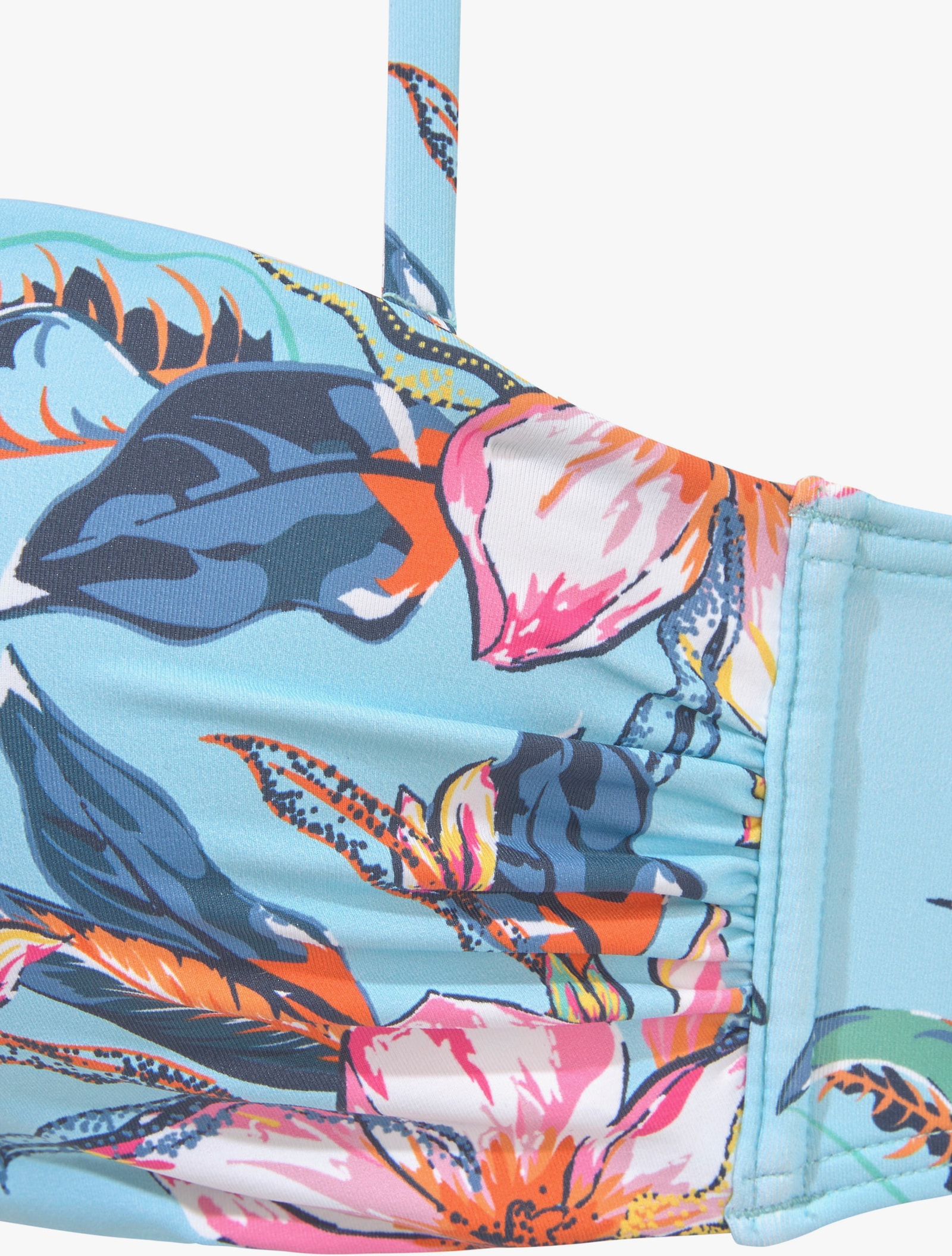 LASCANA Bügel-Bandeau-Bikini-Top - hellblau-bedruckt