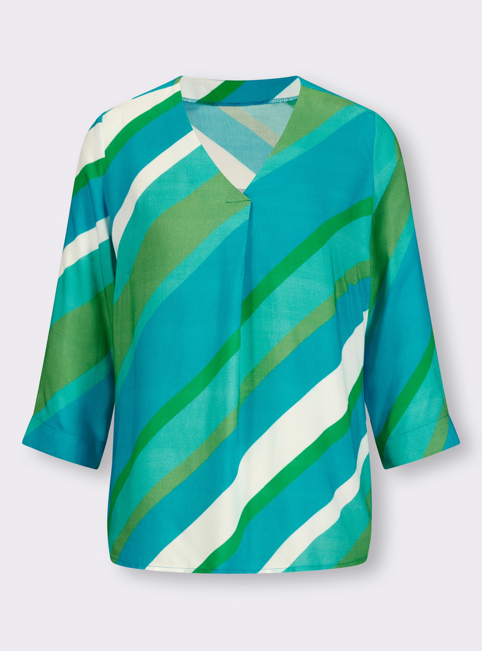 heine Druckbluse aus reiner Viskose - grasgrün-smaragd-bedruckt