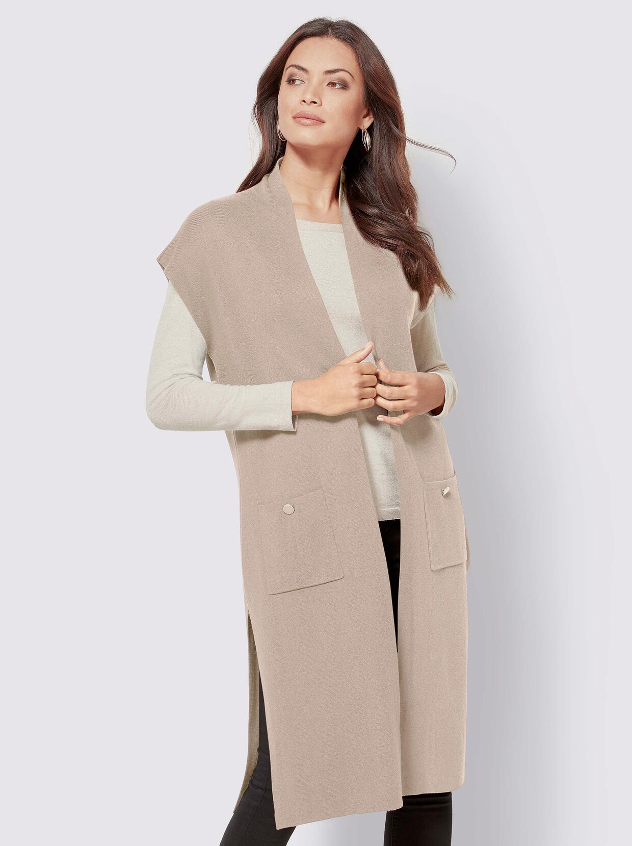 Strickjacke - elfenbein