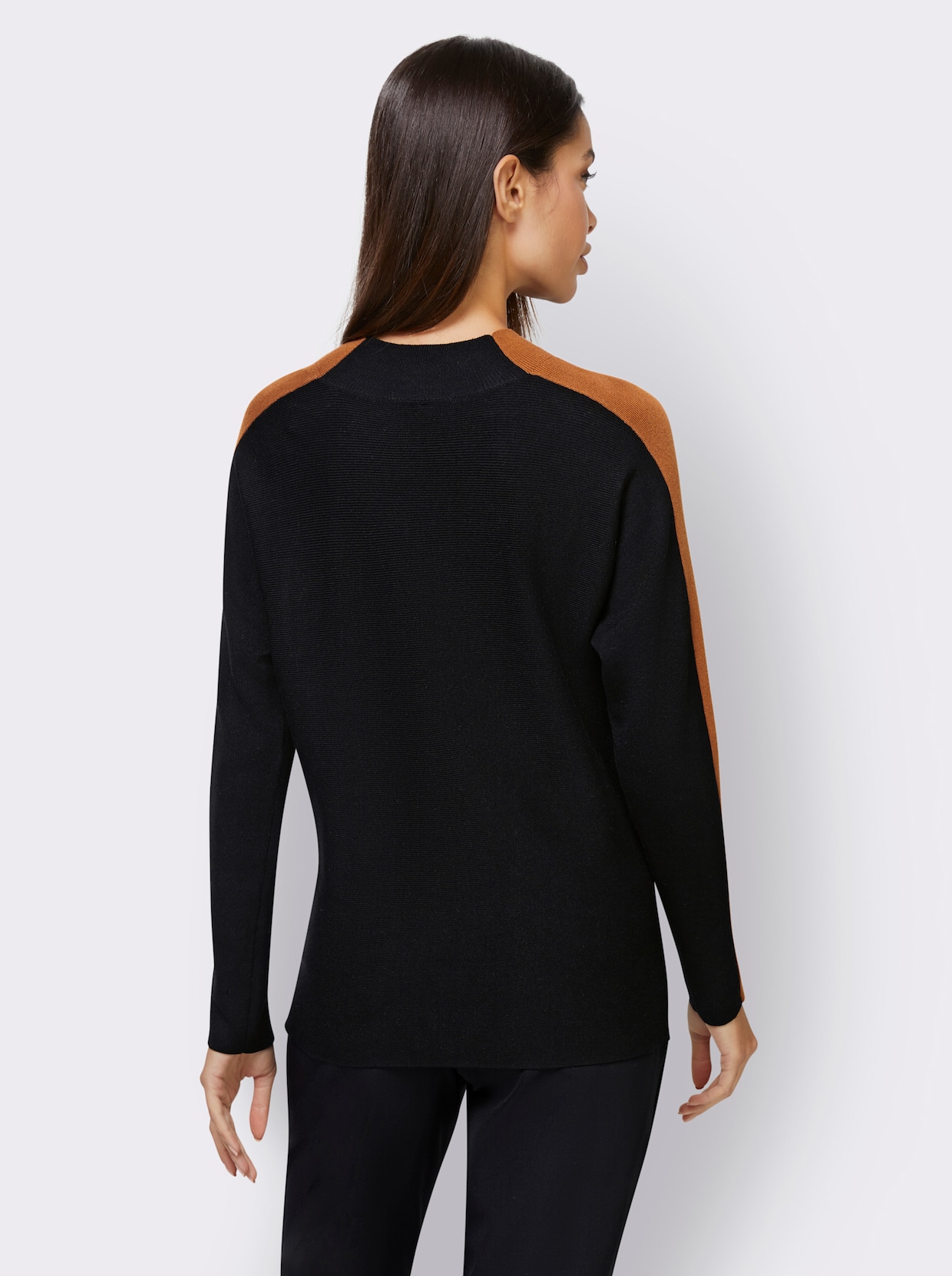 heine Pull en tricot fin - noir-ambre