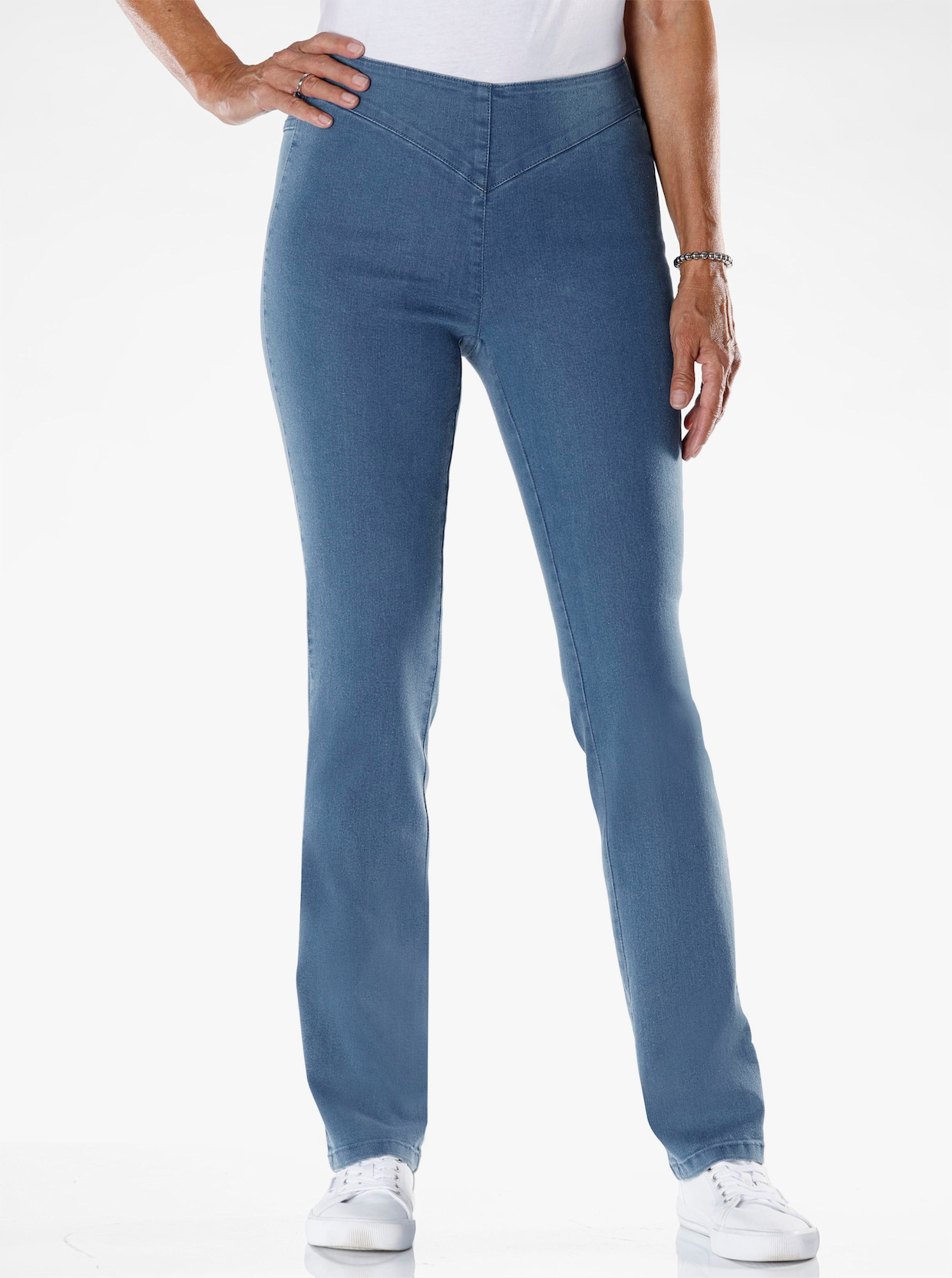 Gerade Jeans - blue-bleached