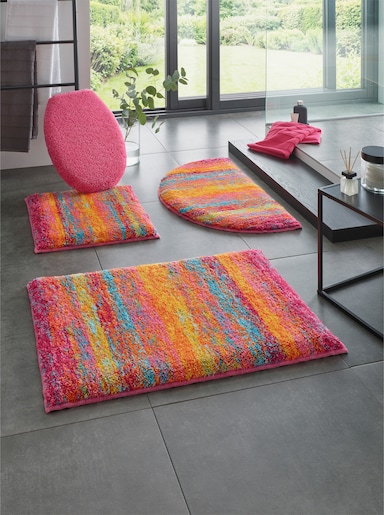 Grund Badematte - pink-gemustert