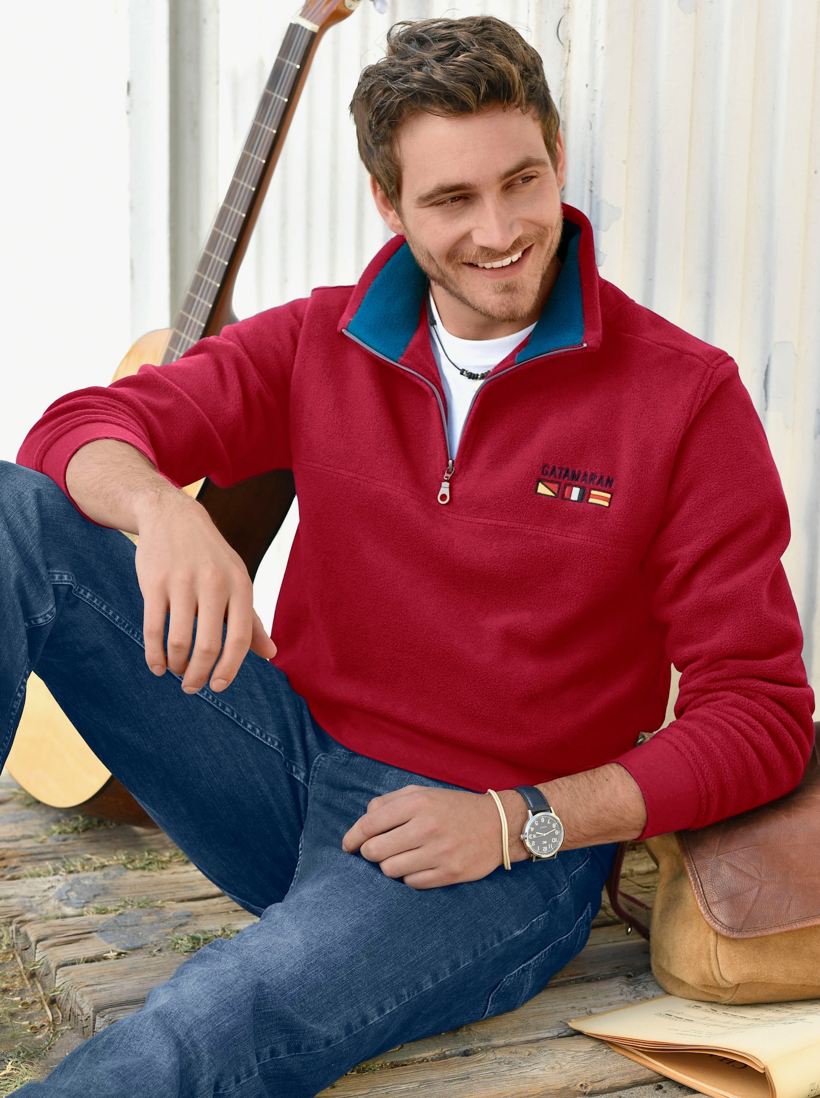 Catamaran Fleecepullover - bordeaux