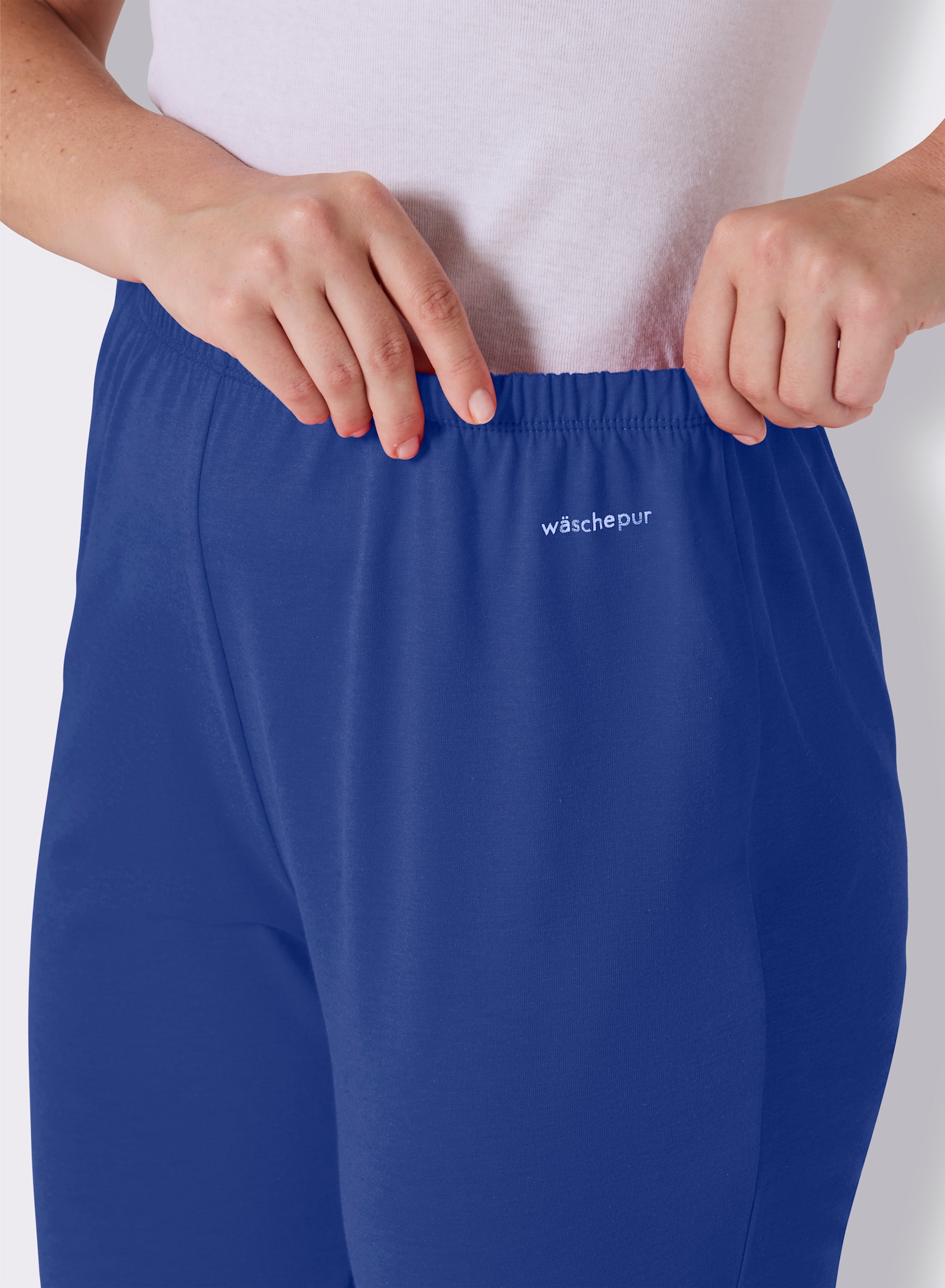 wäschepur Caprihose mit Mesh am Bein - royalblau