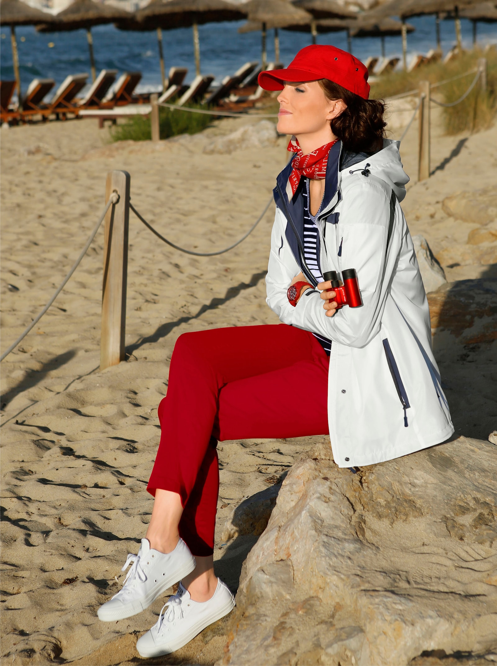 Funktionsjacke wind- und wasserabweisend - weiß