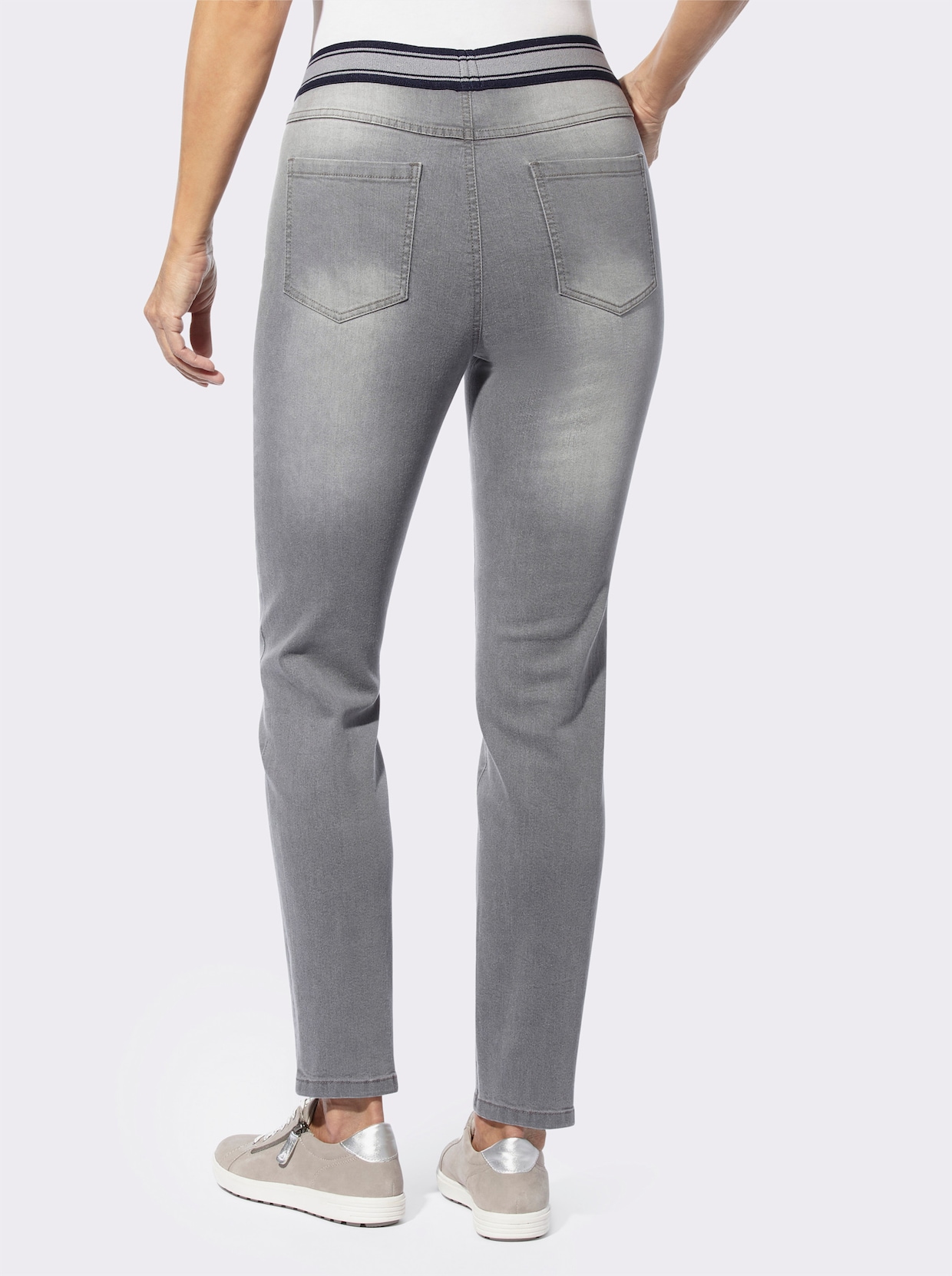 Schlupfjeans - grey-denim