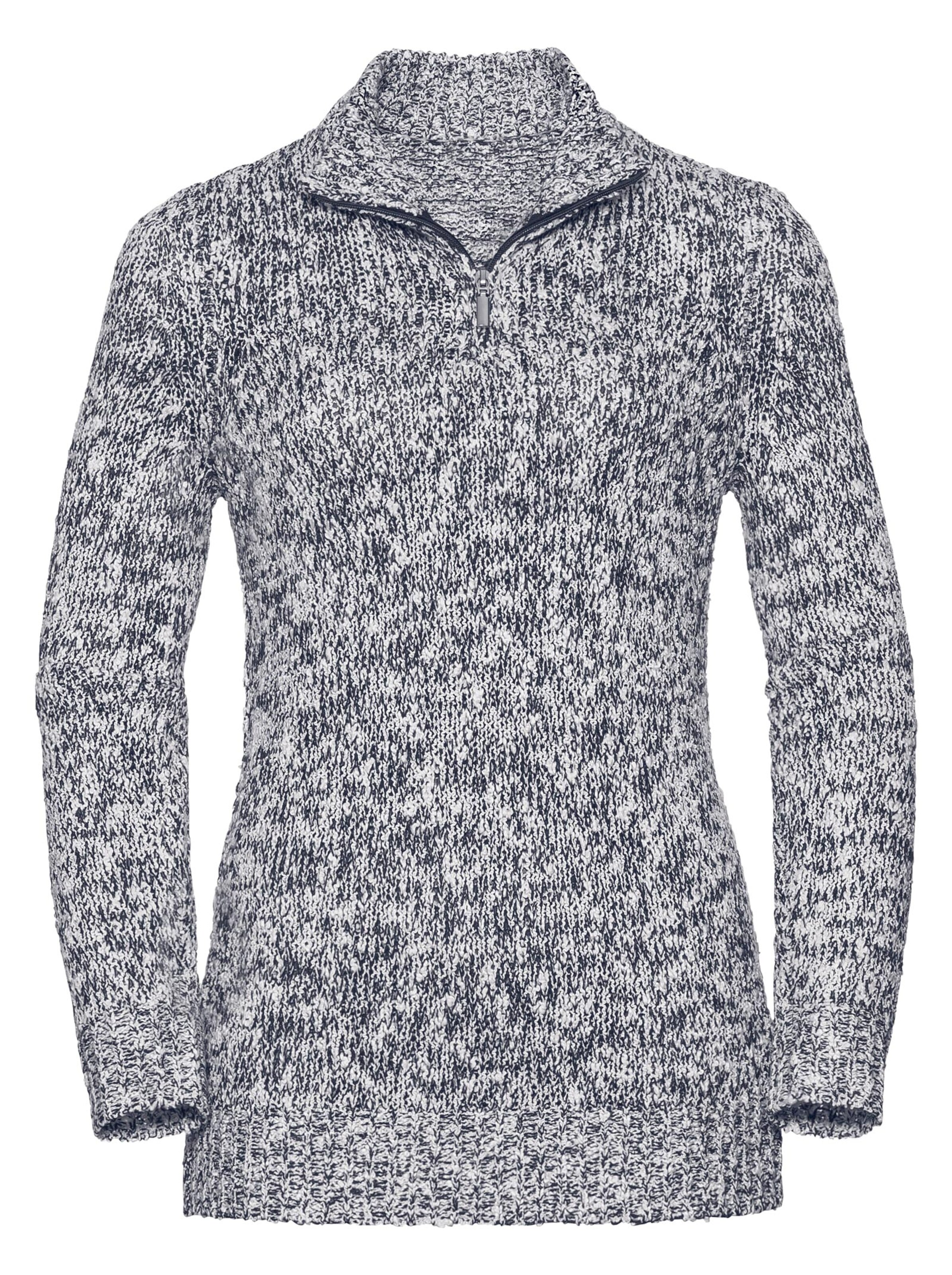 Pullover - marine-meliert