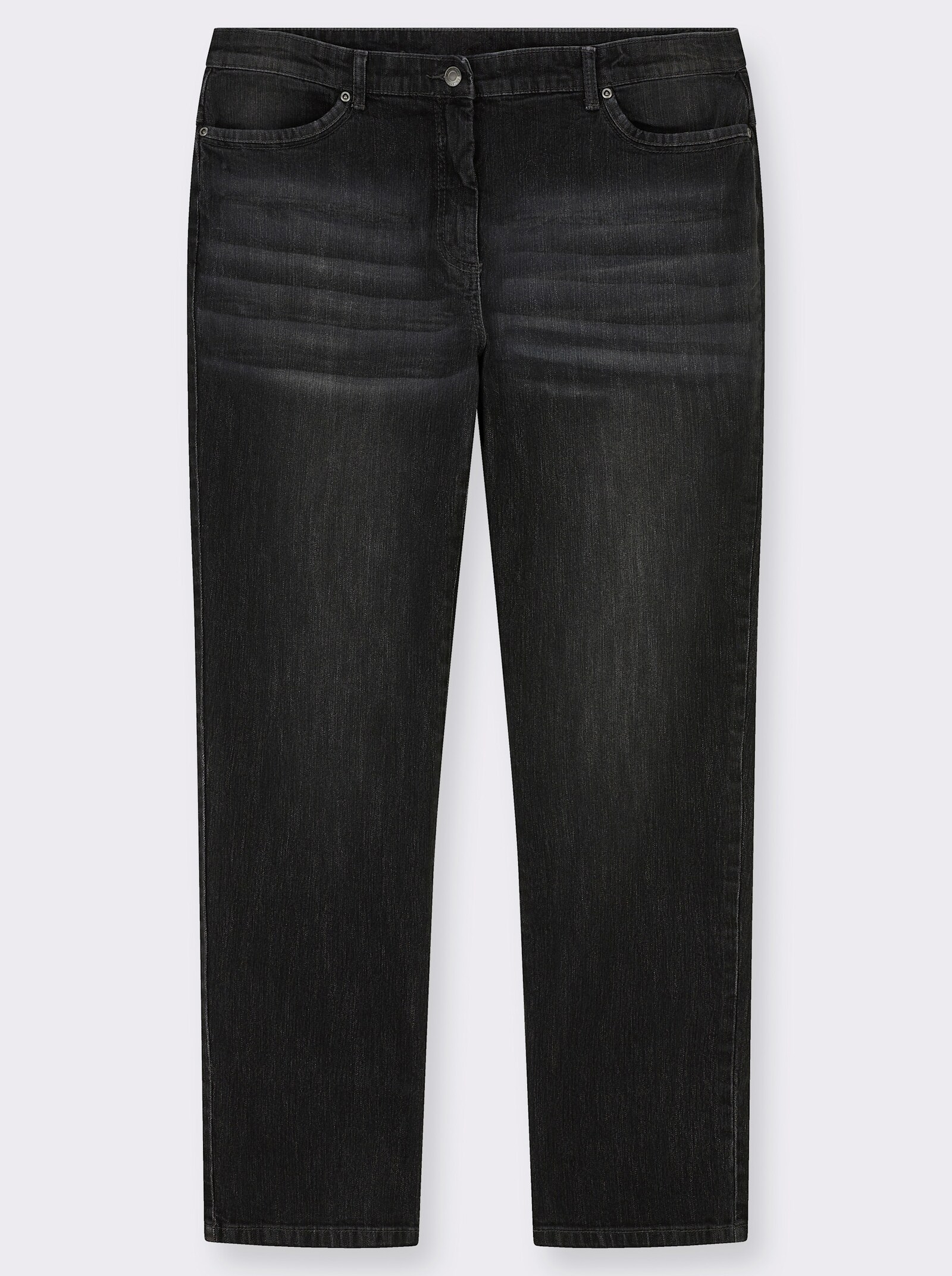 5-Pocket-Jeans mit Hell-Dunkel-Effekt - black-denim