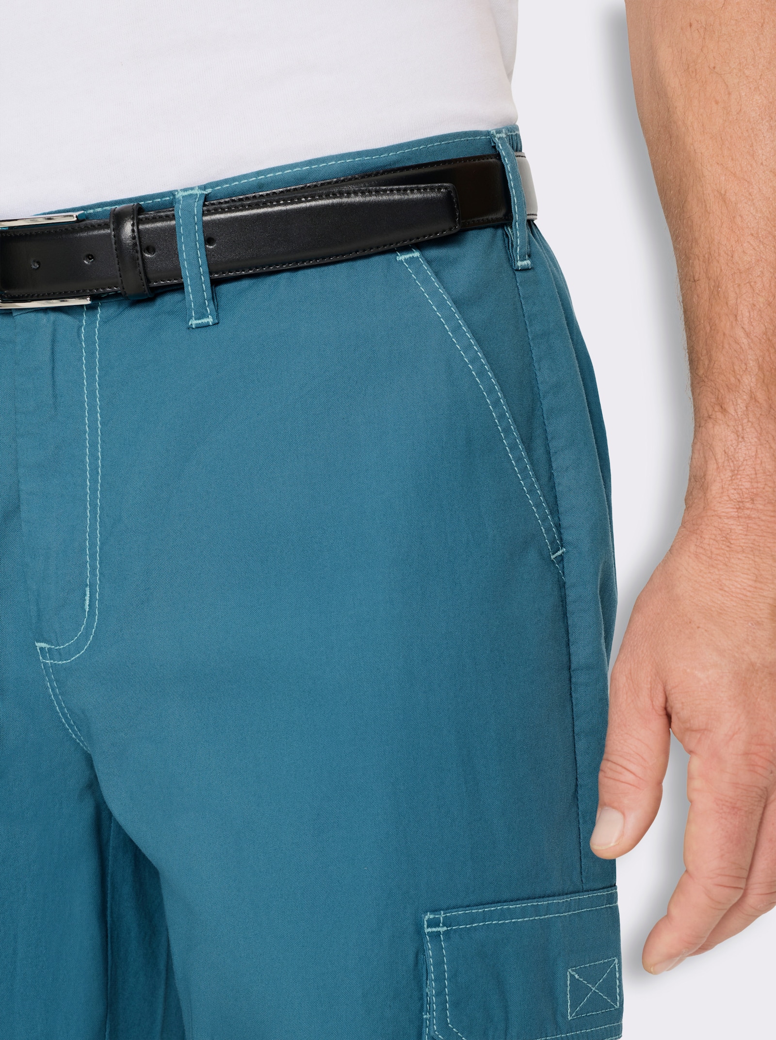 Bermudas aus Baumwoll-Twill - topas
