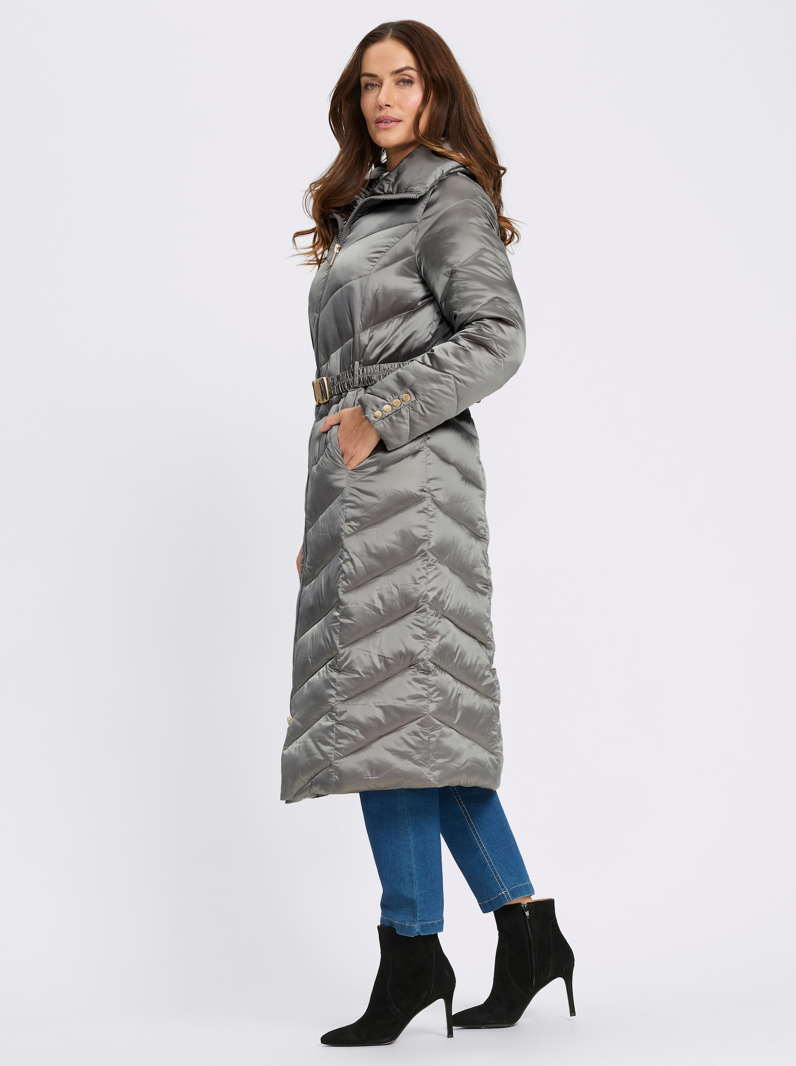 heine Wintermantel in schimmernder Qualität - grau