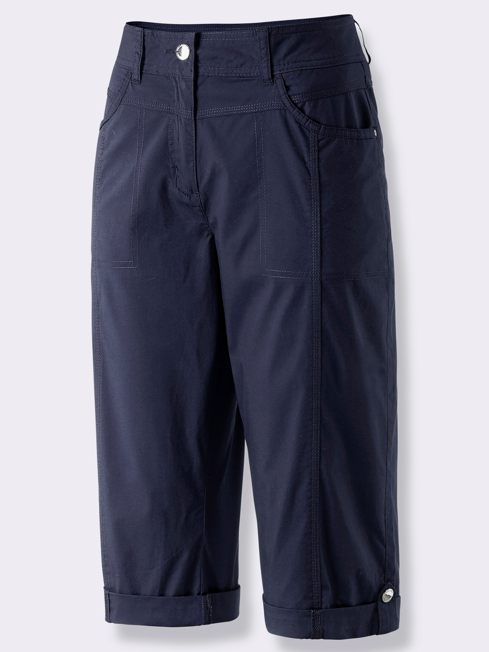 Bermudas mit Druckknopf am Bein - marine