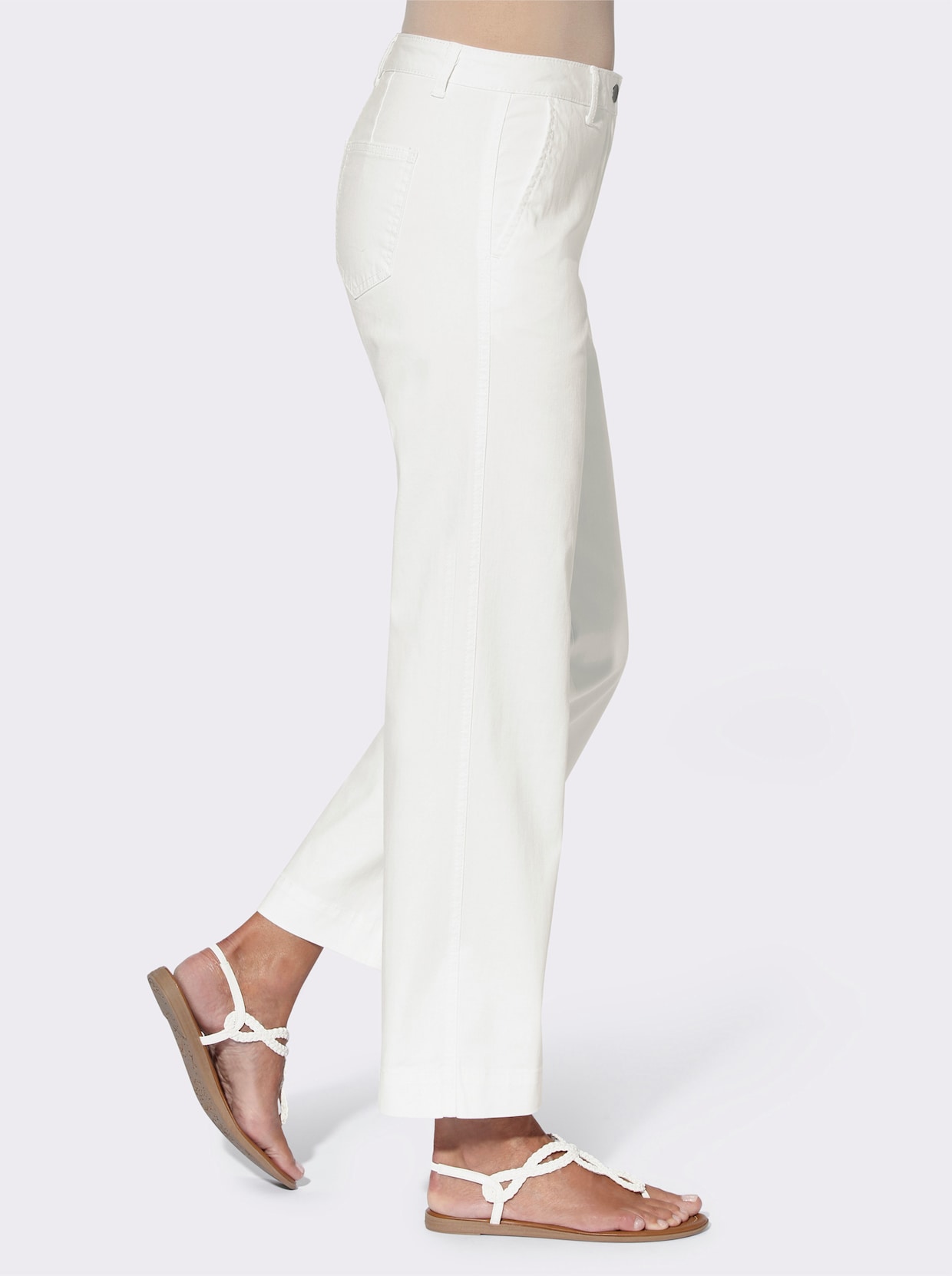 Nohavicová sukňa - biela