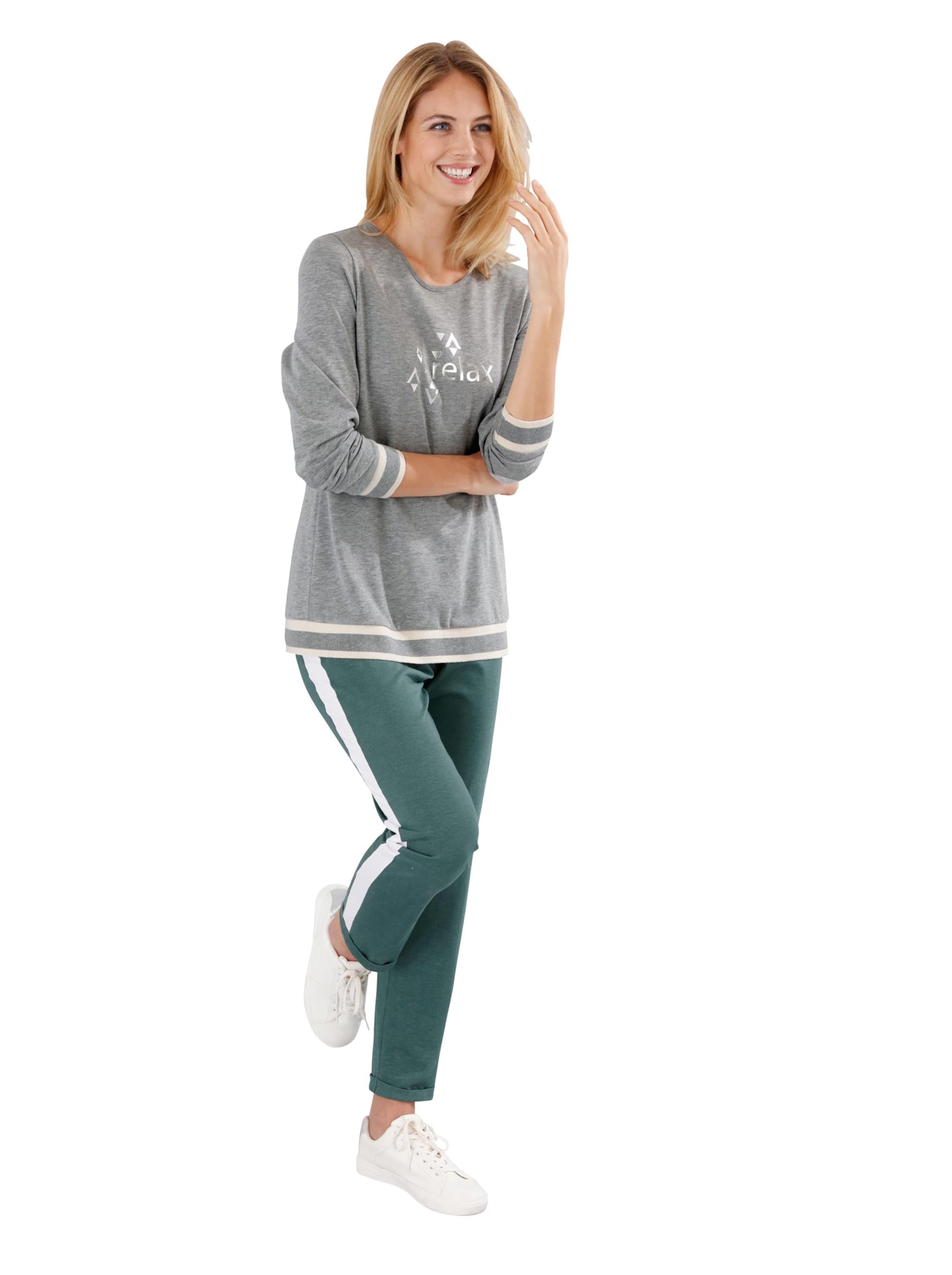 Freizeitshirt - mittelgrau-meliert