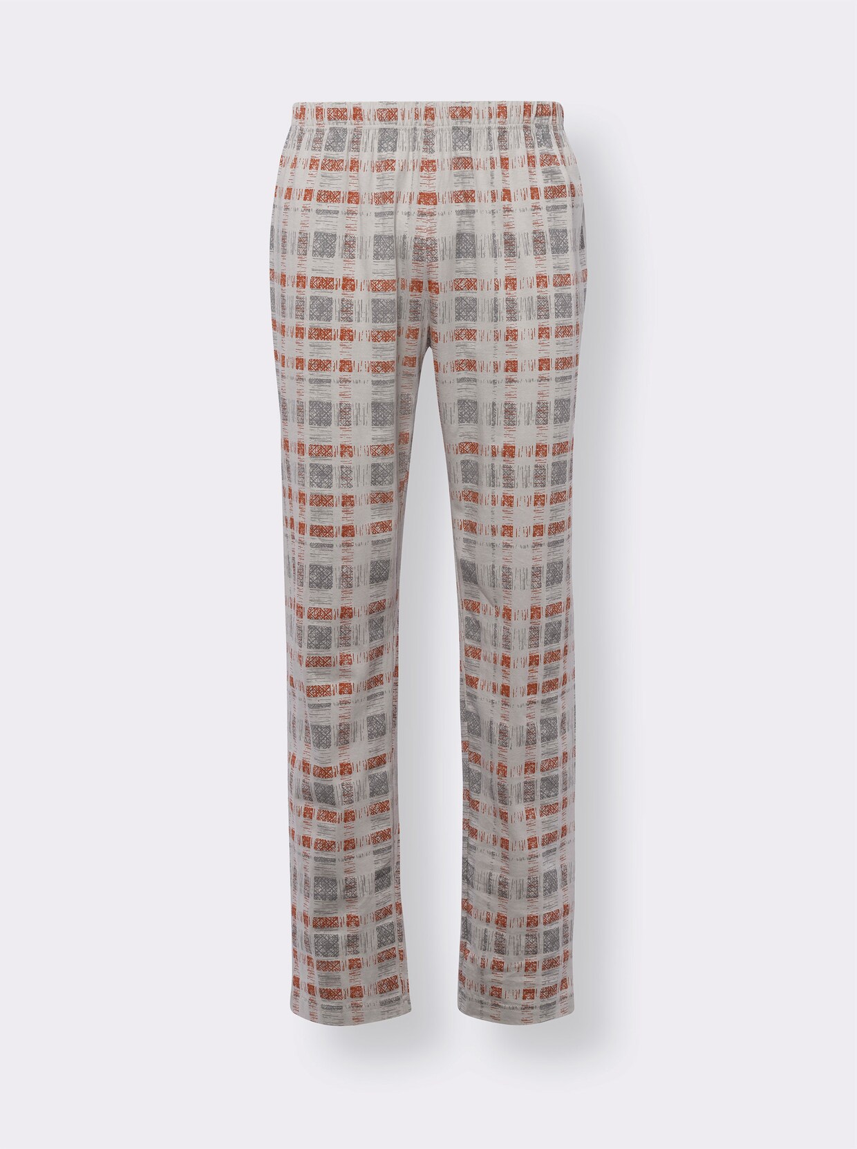 Pyjama - roestrood gedessineerd