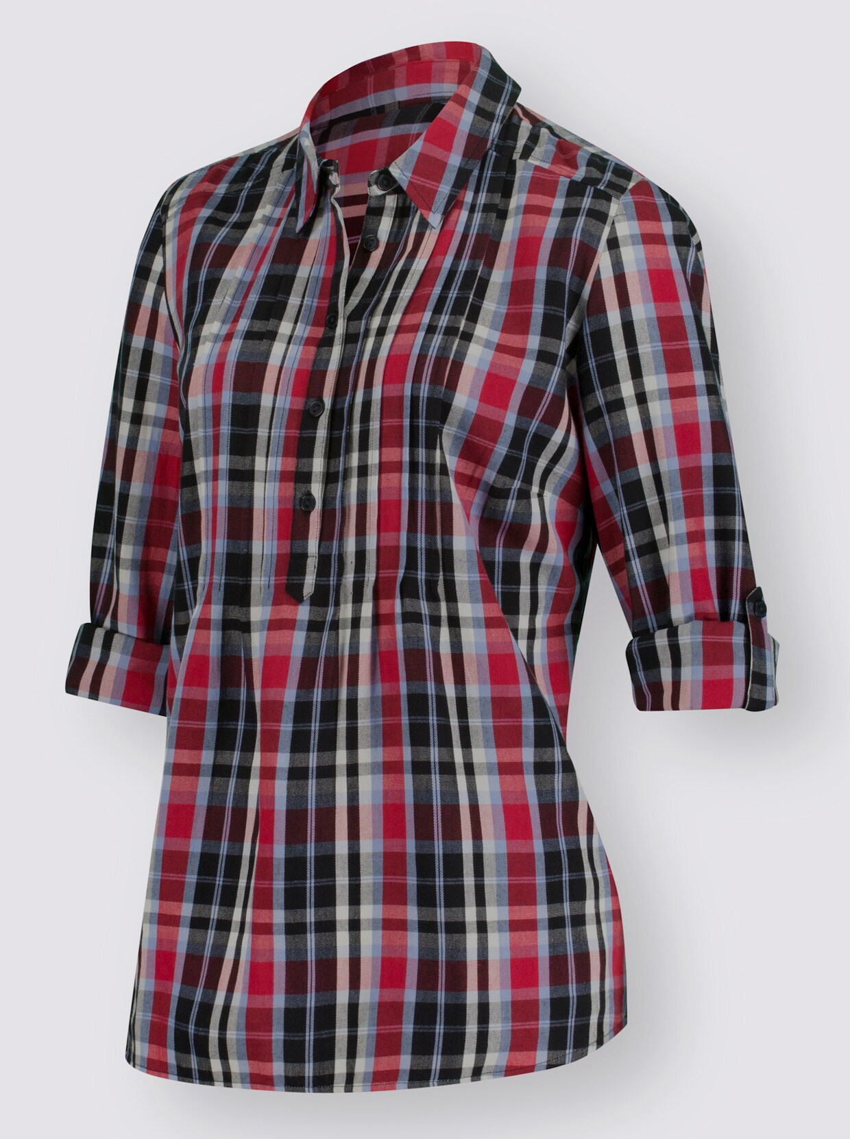 Overhemdblouse - rood geruit