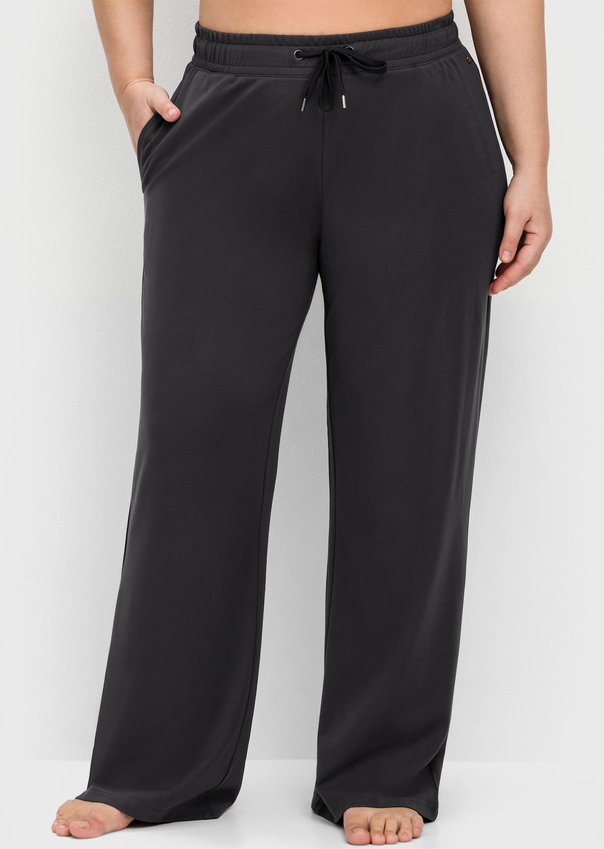 sheego Sportbroek - antraciet