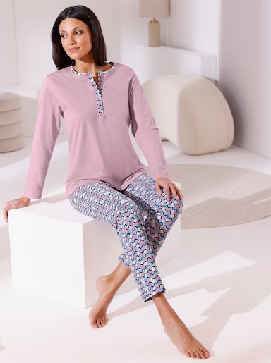 Comtessa Pyjama - roze/bleu geprint