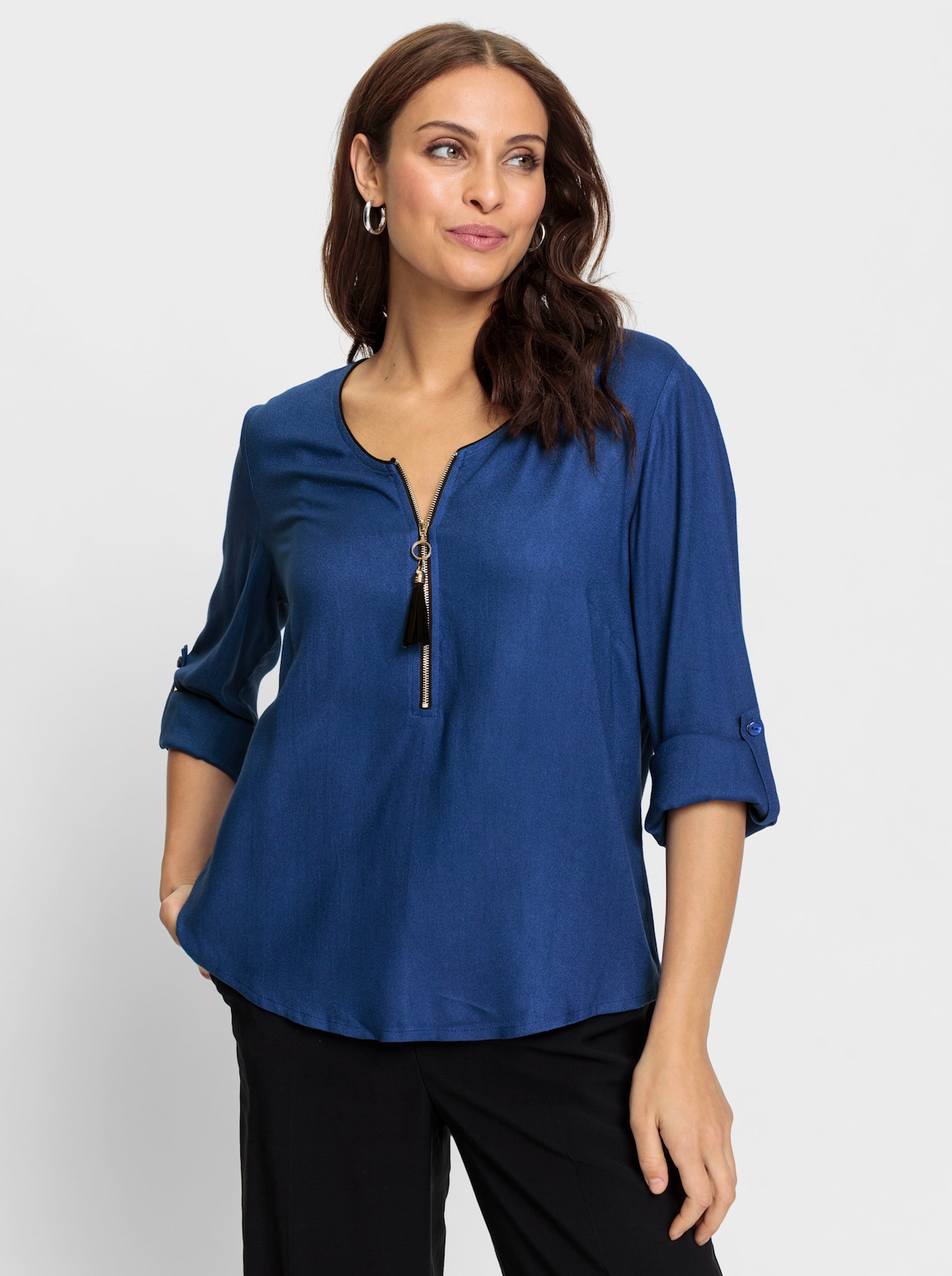 Comfortabele blouse - koningsblauw