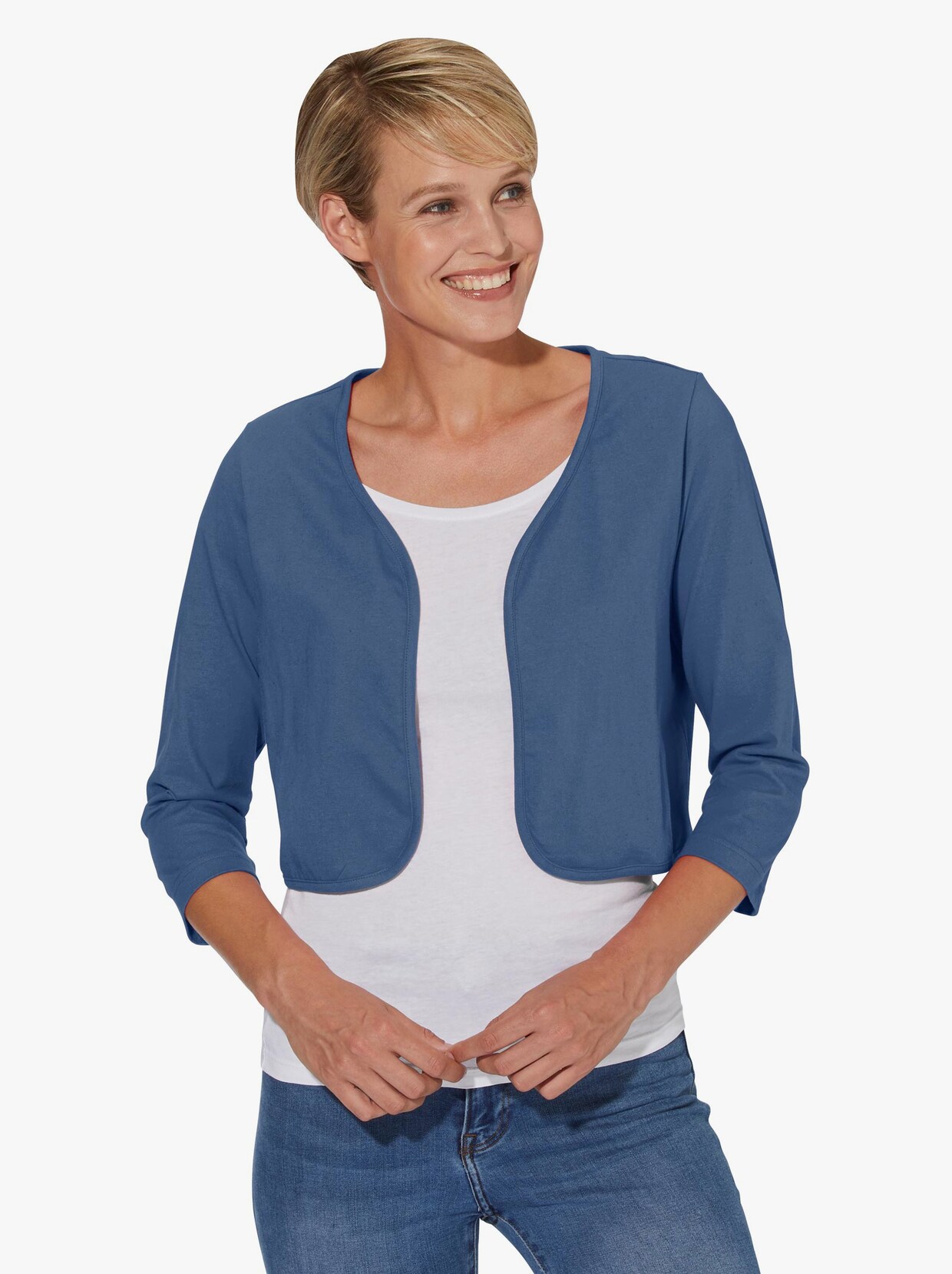 Shirtjasje - jeansblauw