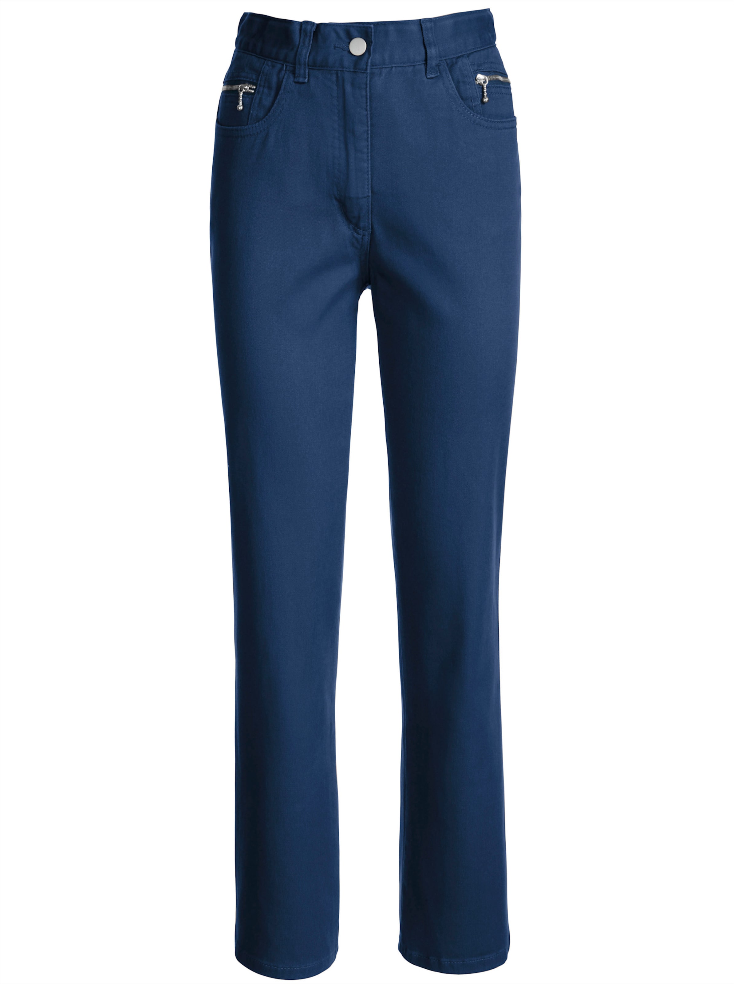 Casual Looks Damen Dunkelblau 5-Pocket-Jeans Gr. 23, Kurzgrößen, Blau (Dunkelblau), 98% Baumwolle, 2% Elasthan, Unifarben, Lang, Jeans 5-Pocket-Jeans - Bild 2