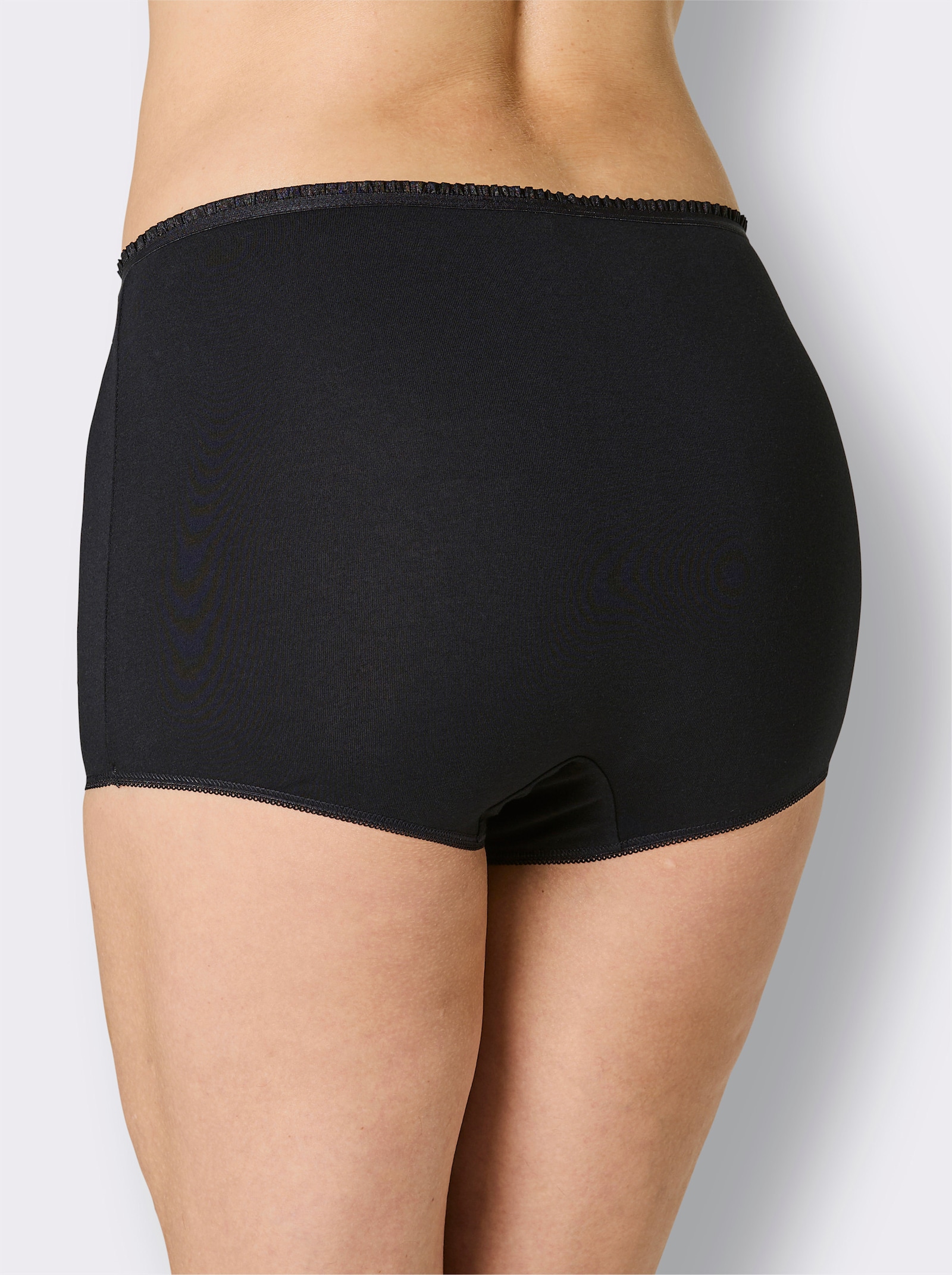 wäschepur Panty mit elastischem Zierbund - schwarz