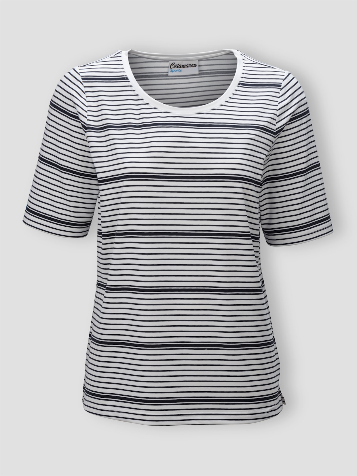 Catamaran Sports Funktionsshirt - weiß-marine-gestreift
