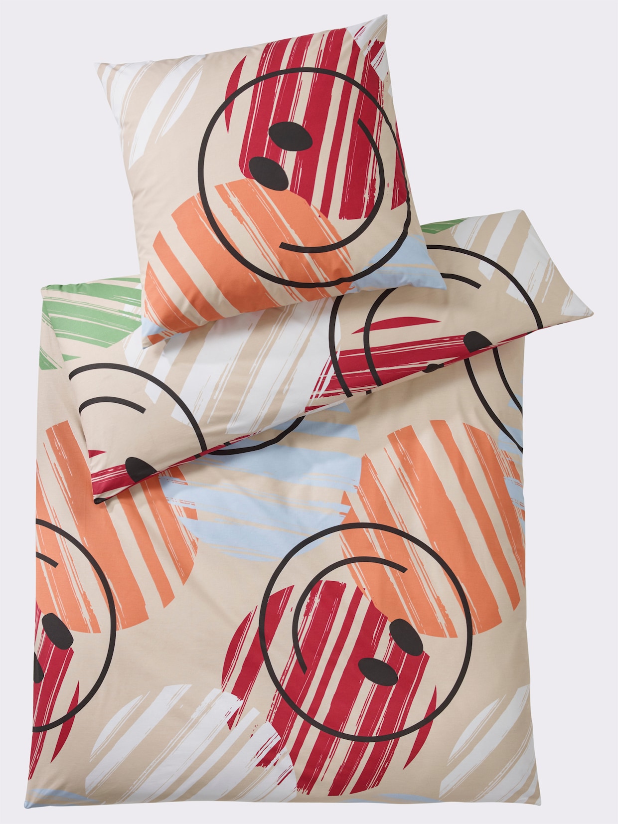 heine home Bedtextiel - zand/papaja bedrukt