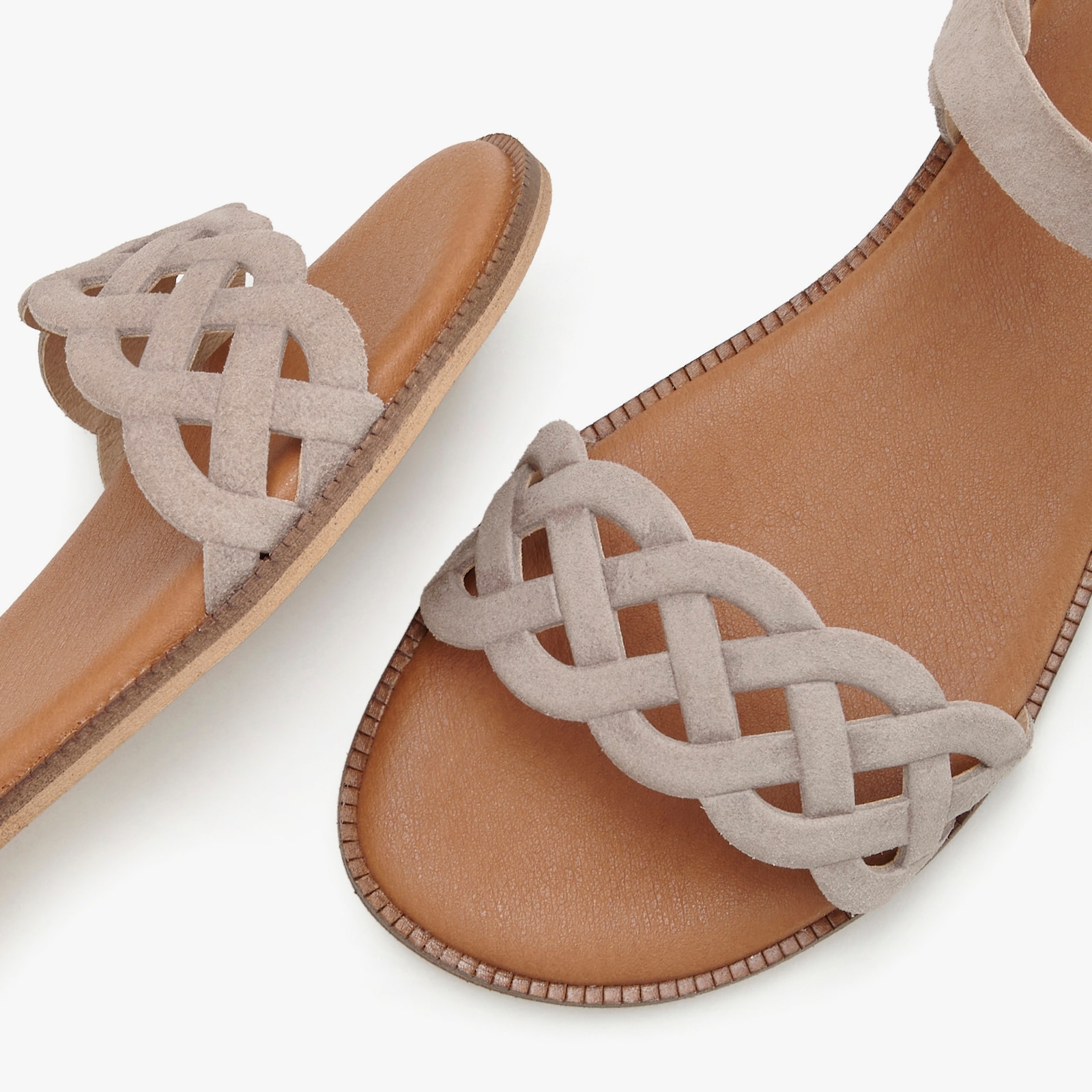 LASCANA Sandale mit Flecht-Riemen - beige