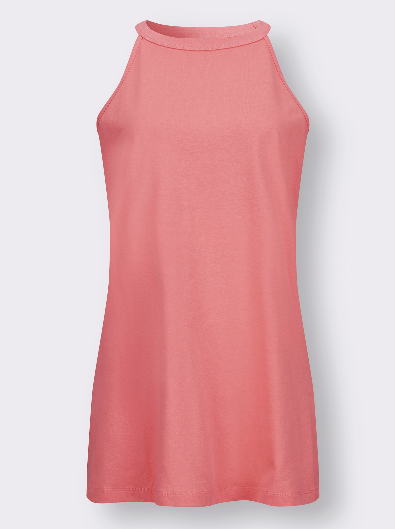 Lange top in flatteuze A-lijn - flamingo