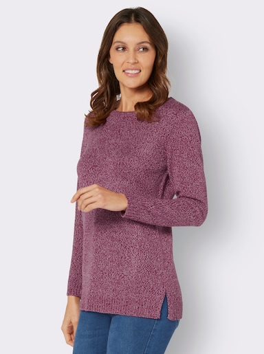 Longpullover - malve-meliert