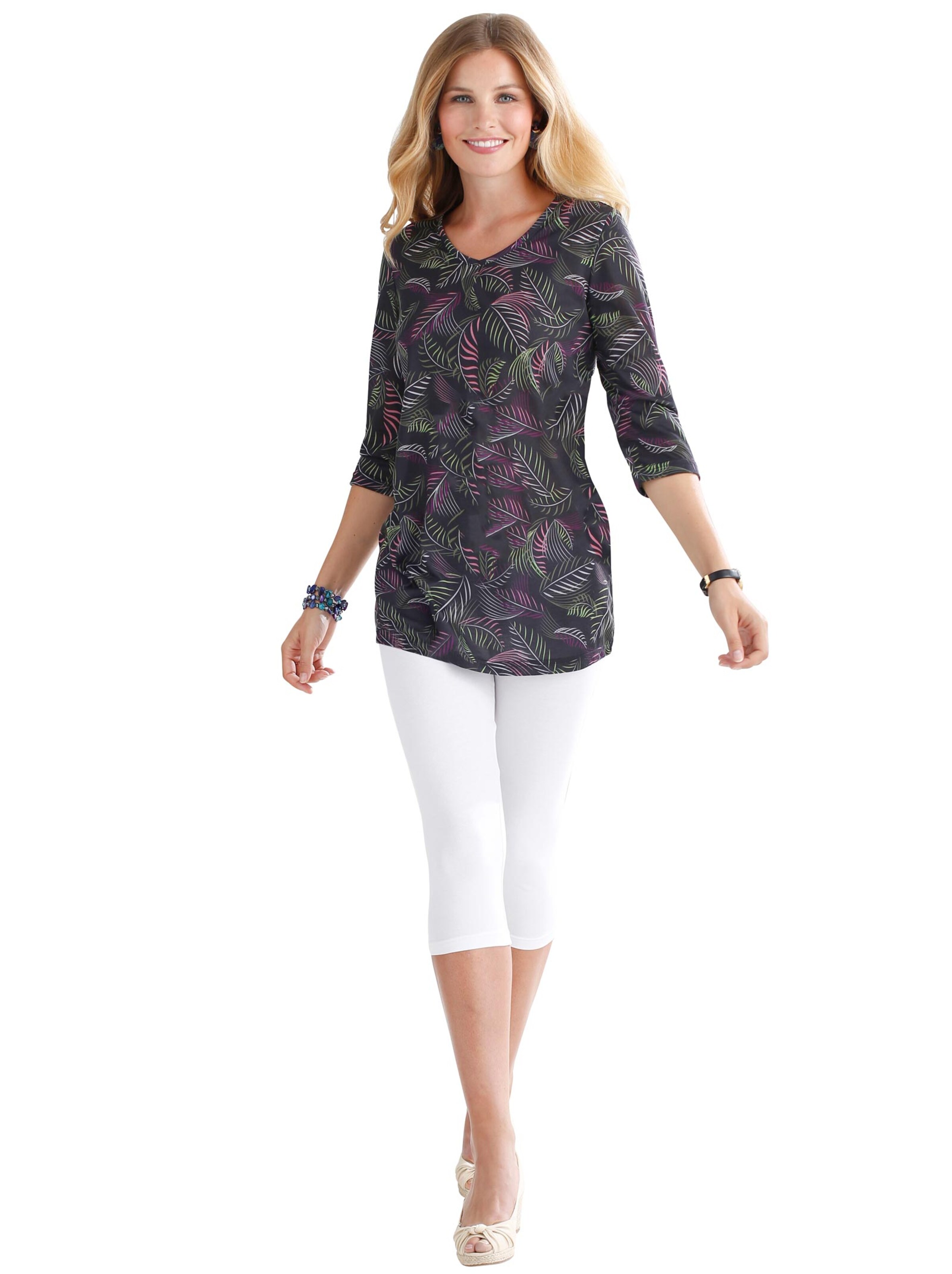 Longshirt - schwarz-bedruckt