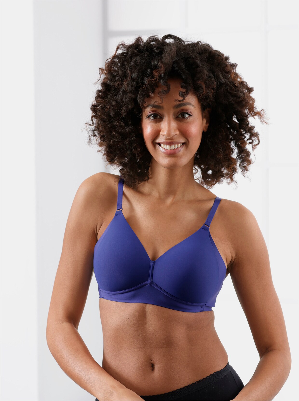 Naturana T-shirtbeha zonder beugel - koningsblauw