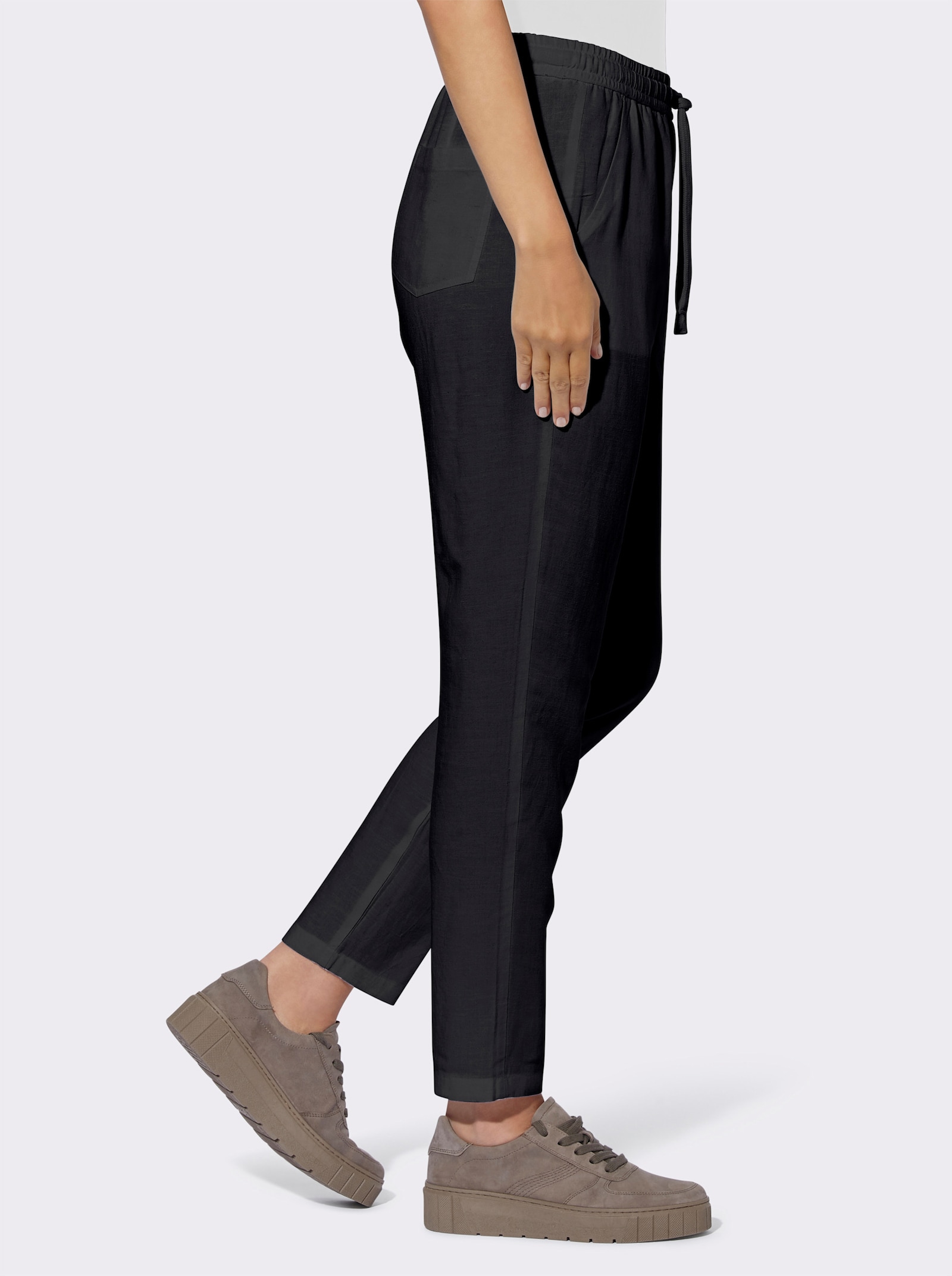 heine Pantalon contenant du lin - noir