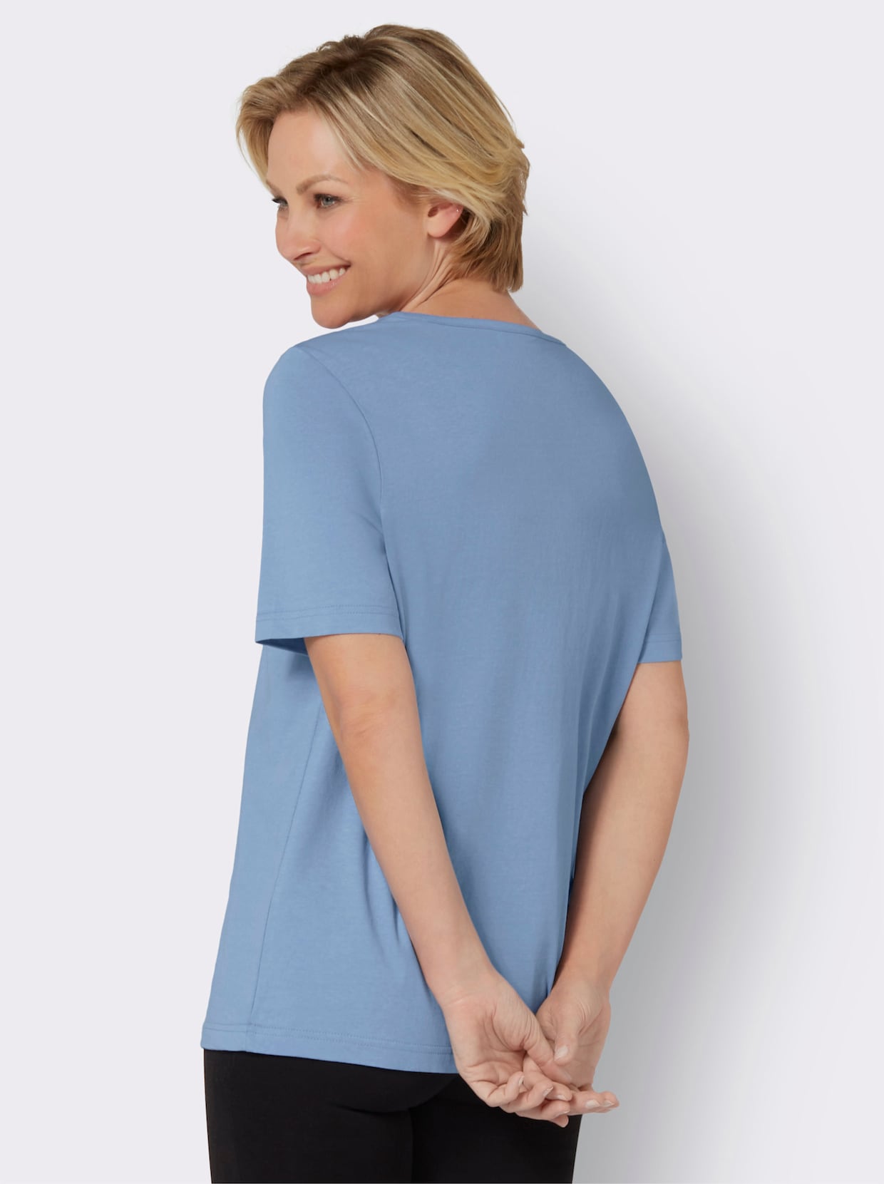 Shirt met korte mouwen - bleu/zilverkleur