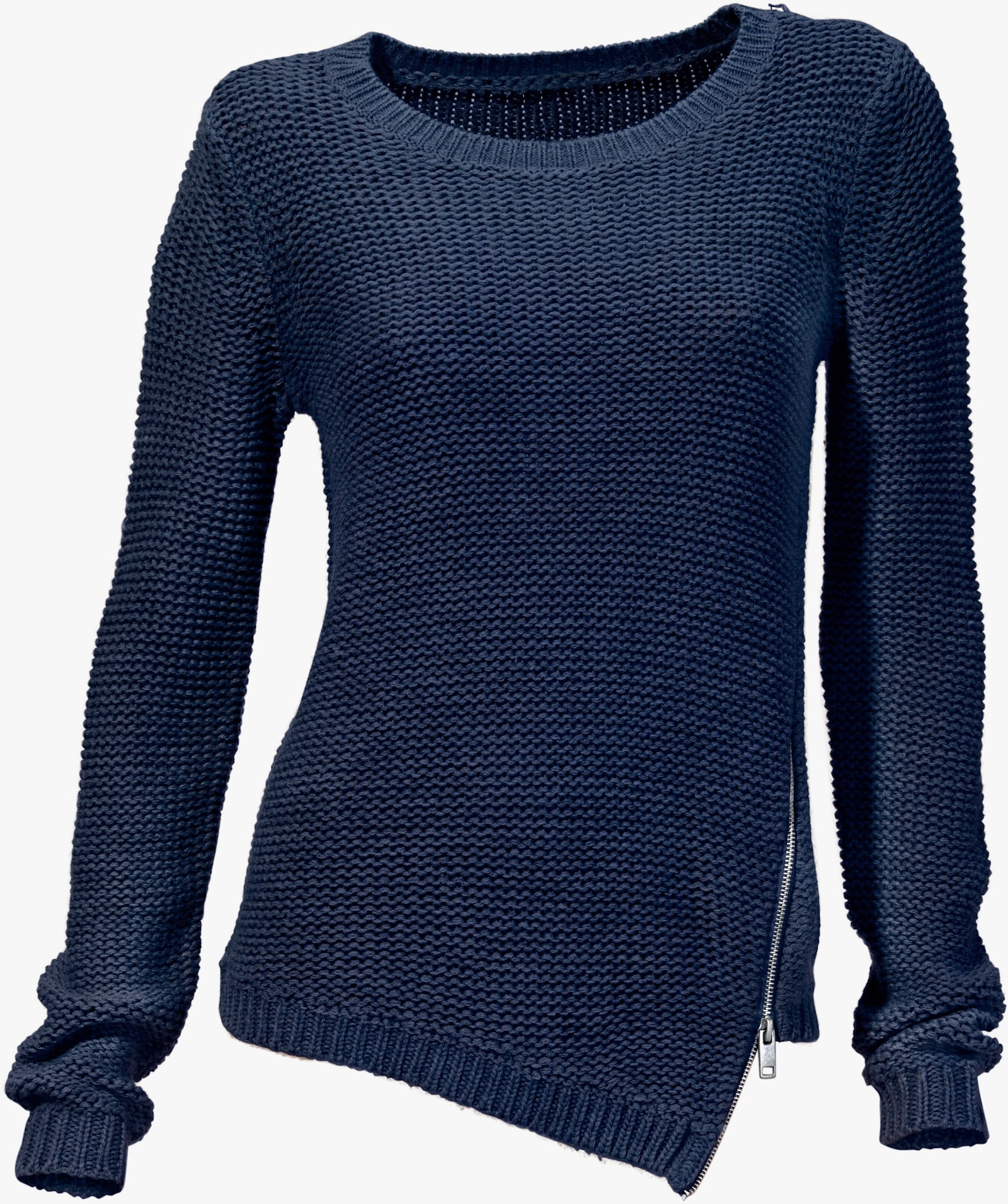 heine Strickpullover in asymmetrischer Form - blau