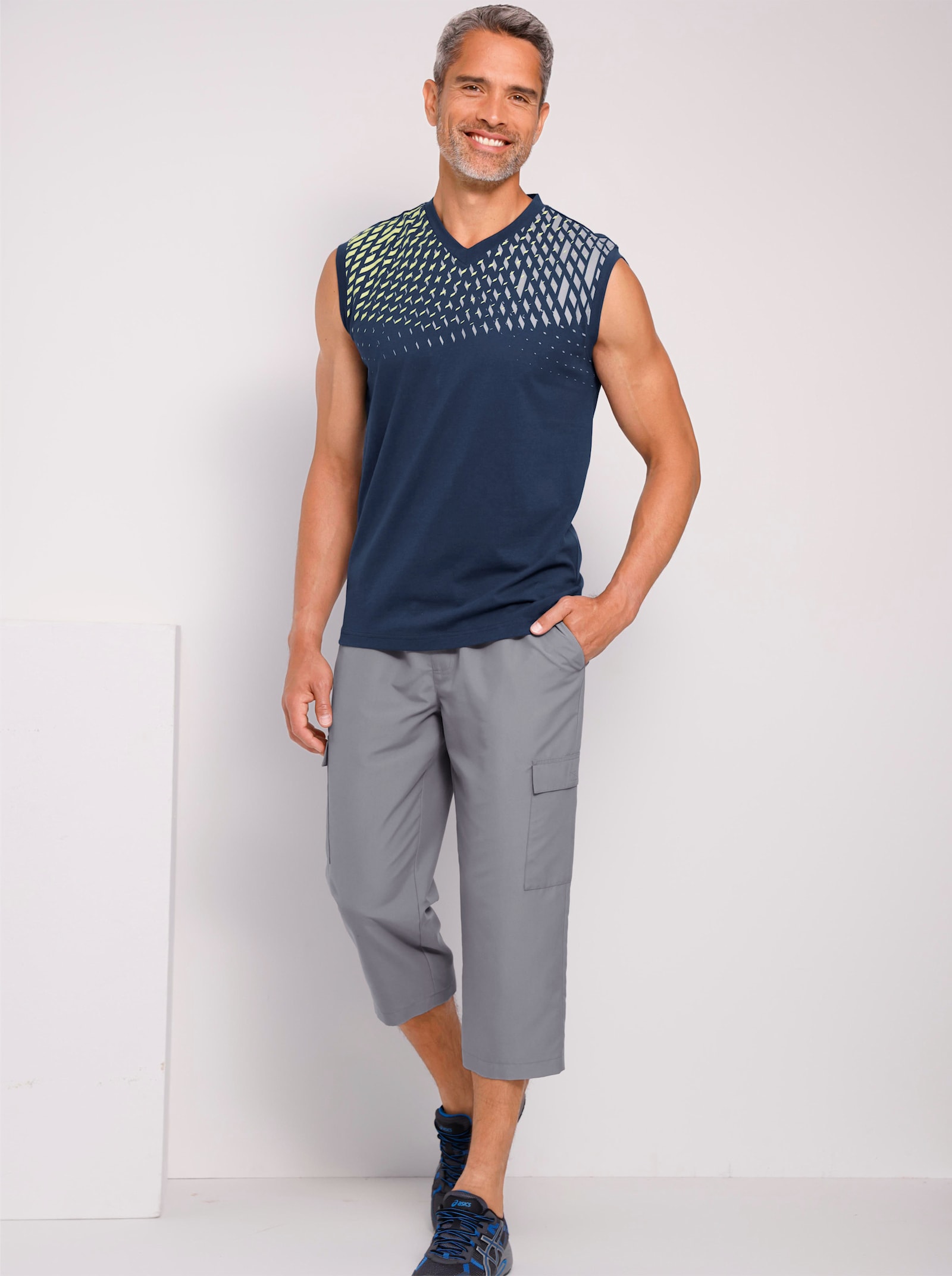 7/8 nohavice, vrecká-zákl. - sivá