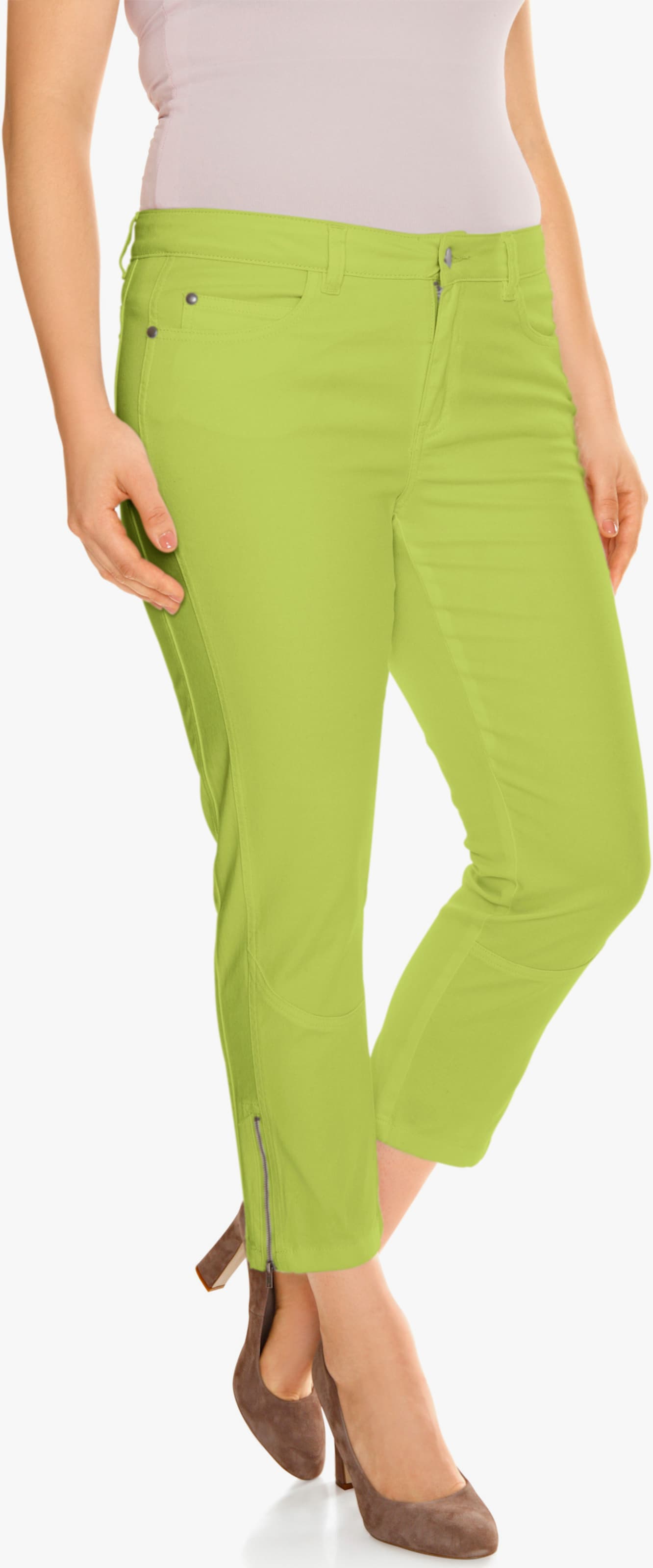 heine Röhrenhose mit Bauchweg-Einsatz vorn - kiwi