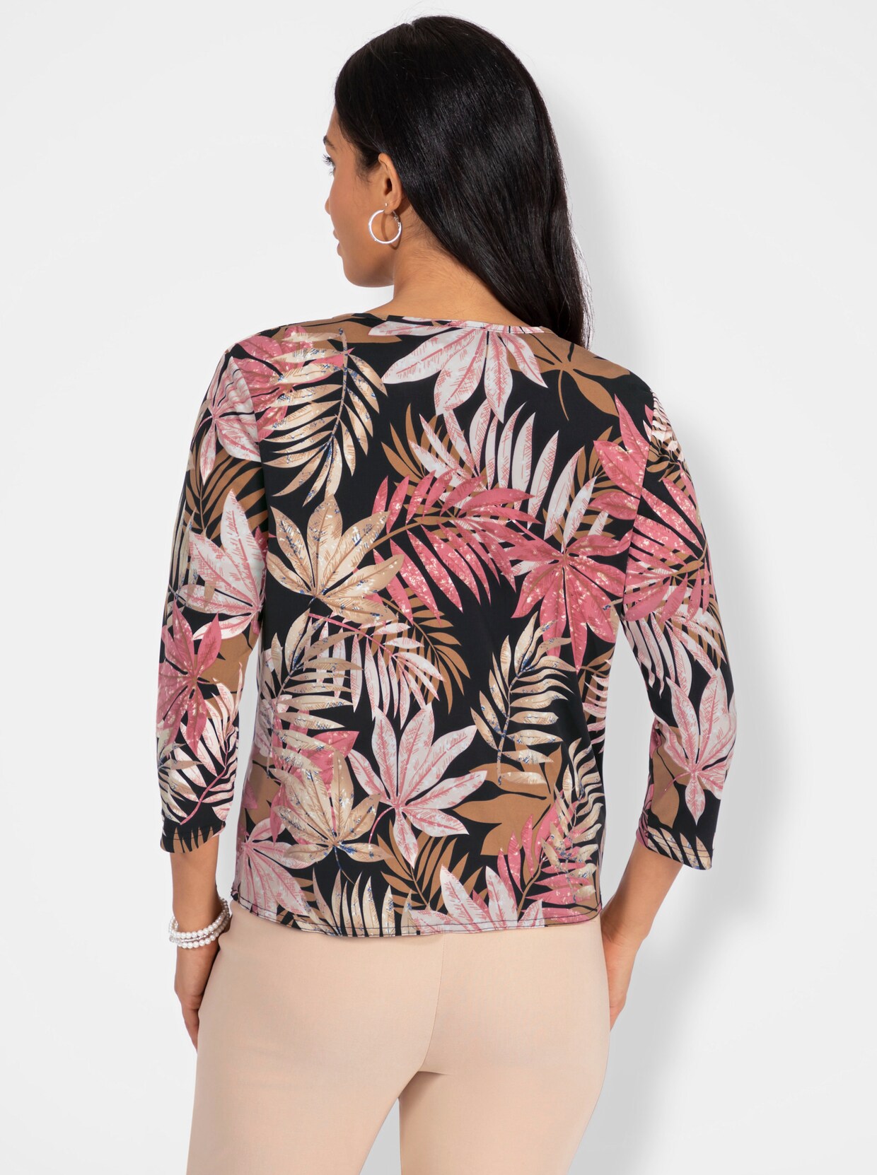 Shirtjacke - puder-sesam-bedruckt