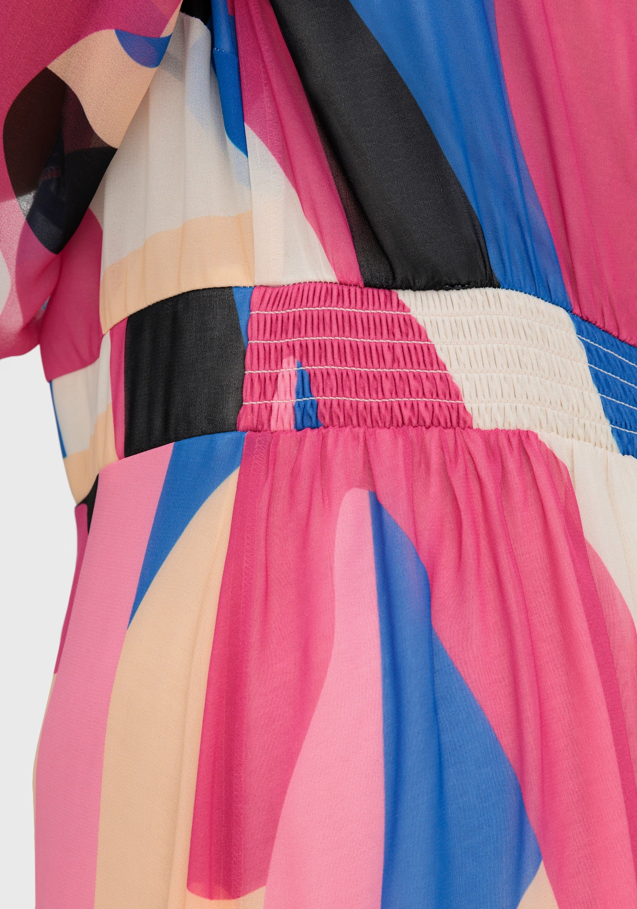 sheego Maxikleid - pink-gemustert