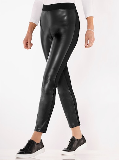 Pantalon en imitation cuir - noir