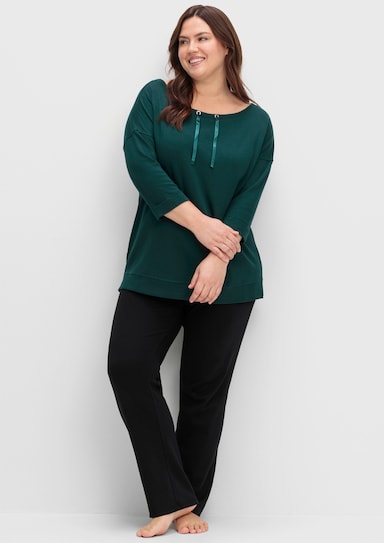 sheego Oversize-Shirt - tiefgrün